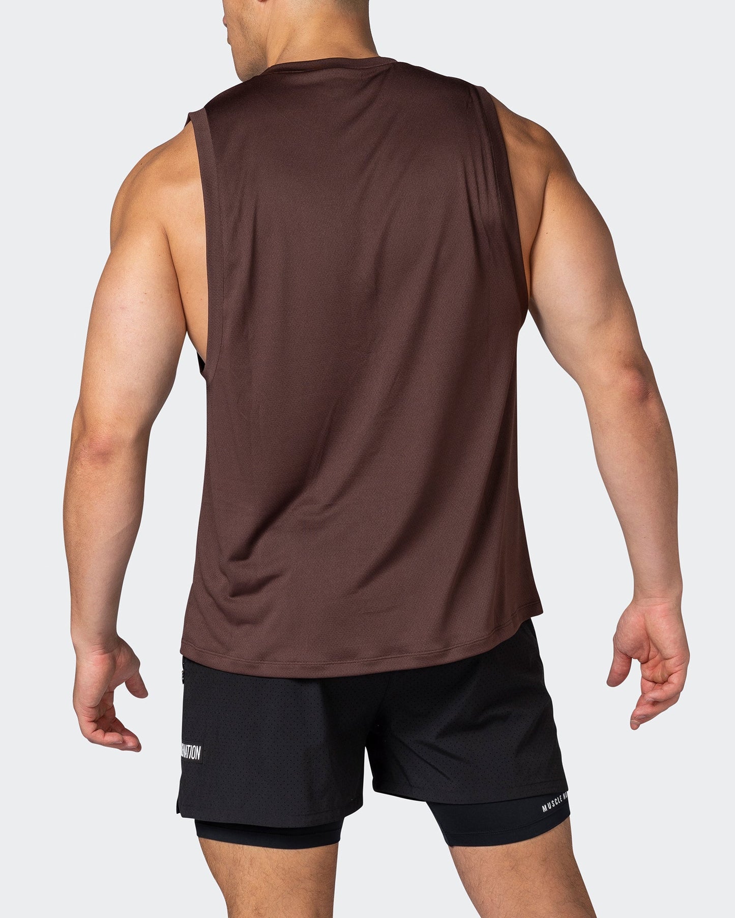 Burly Training Tank - Coffee-Singlets & Tanks-S-112257COFFEE-S-MNAPPRL18648-5-Muscle Nation