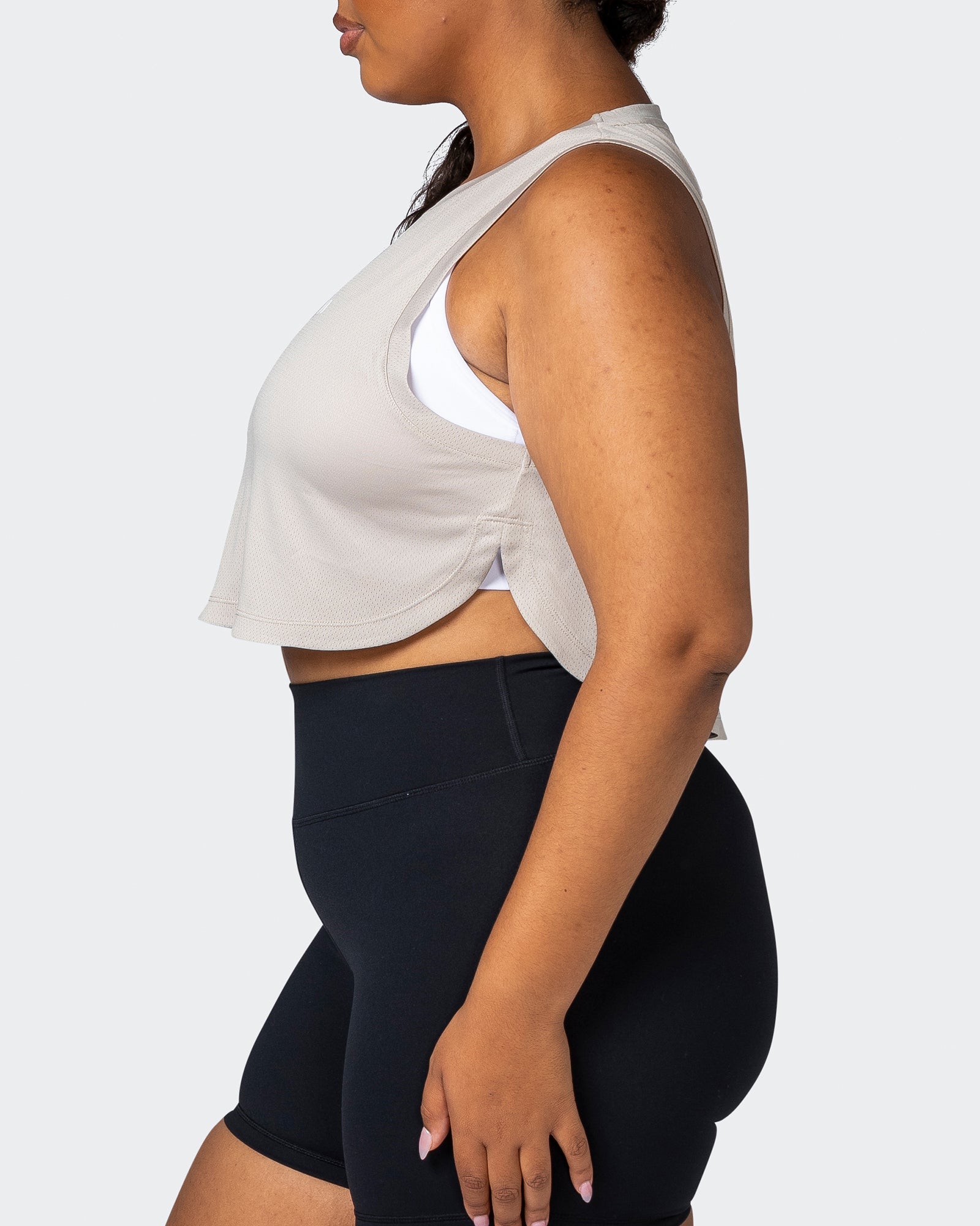 Limitless Cropped Training Tank - Bone-Singlets & Tanks-XXS-112244BNE-XXS-MNAPPRL19985-4-Muscle Nation