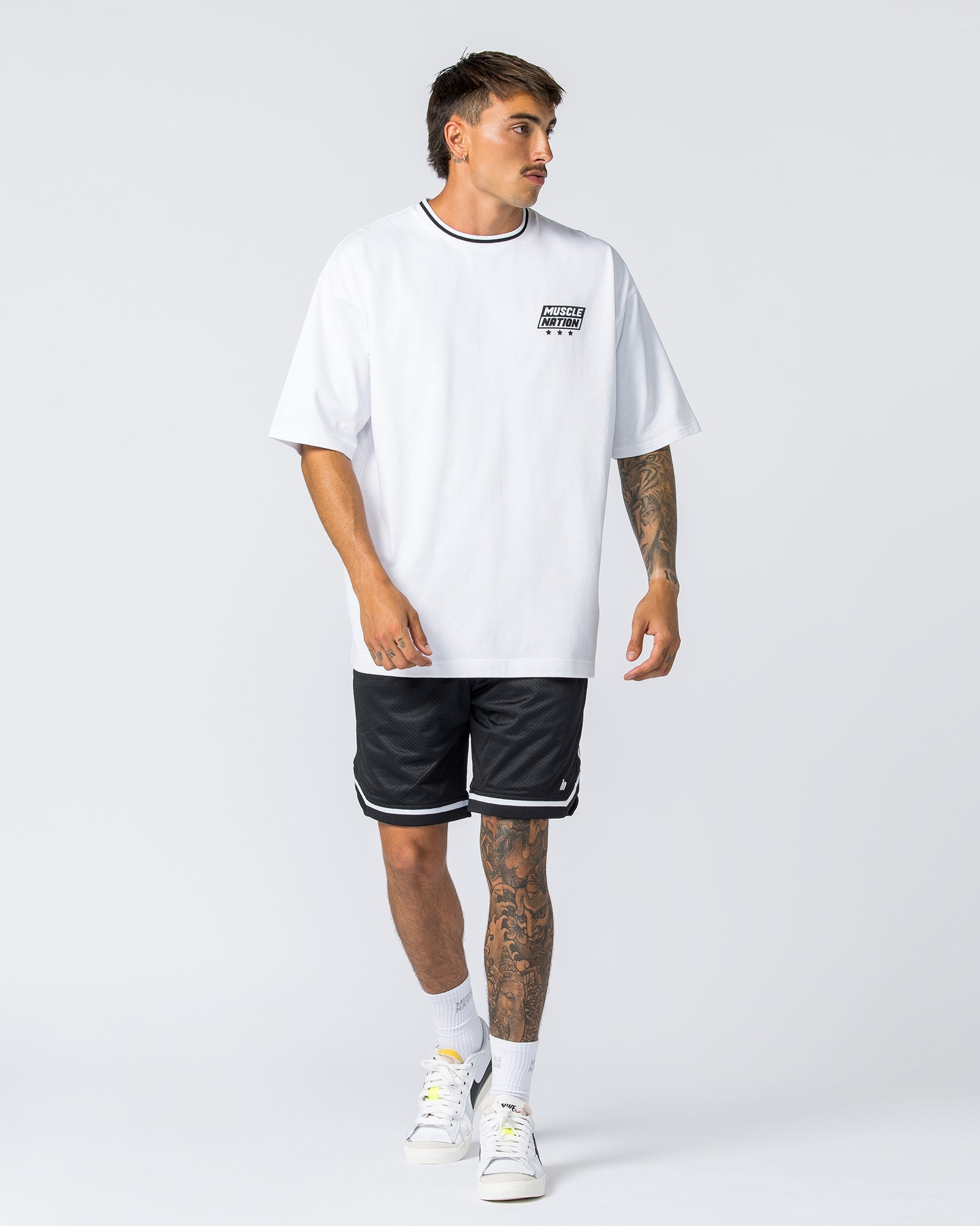 Mens 8" Basketball Shorts - Black-Shorts-S-112130BLK-S-MNAPPRL12577-7-Muscle Nation