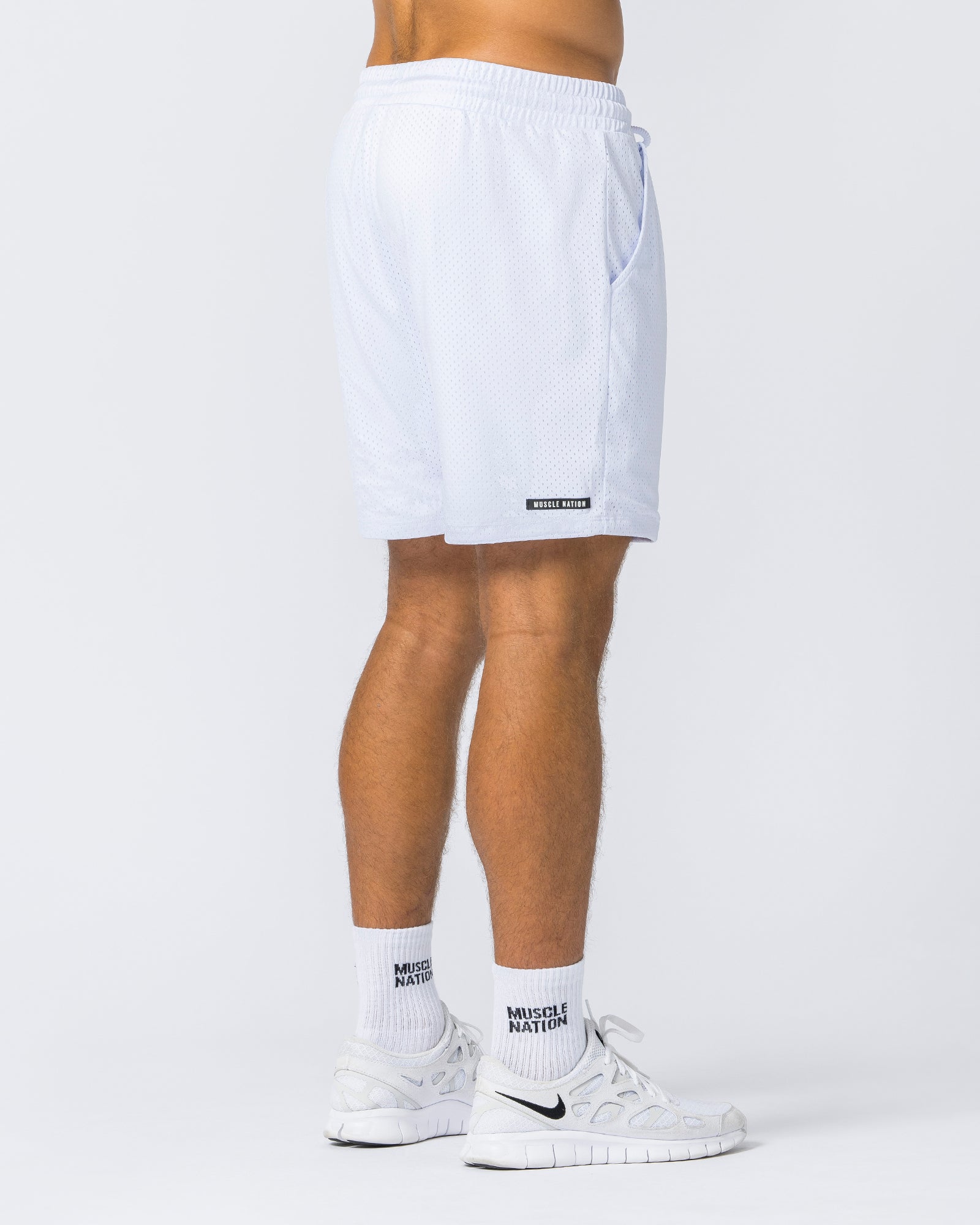 Lay Up 5" Shorts - White-Shorts-S-022304WHT-S-MNAPPRL21273-5-Muscle Nation