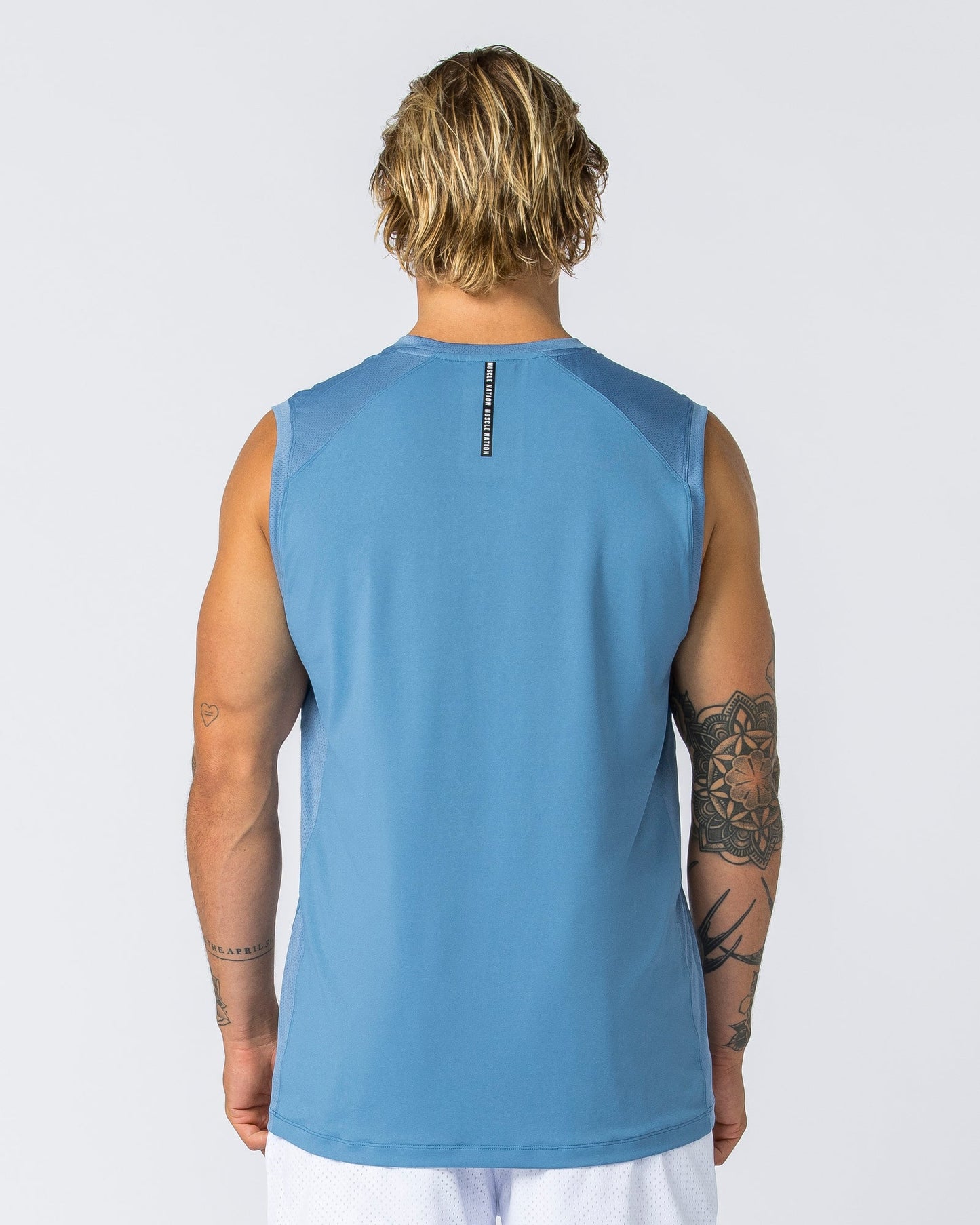 Ventilation Tank - Elemental Blue-Singlets & Tanks-S-112357ELEMBLU-S-MNAPPRL28184-5-Muscle Nation