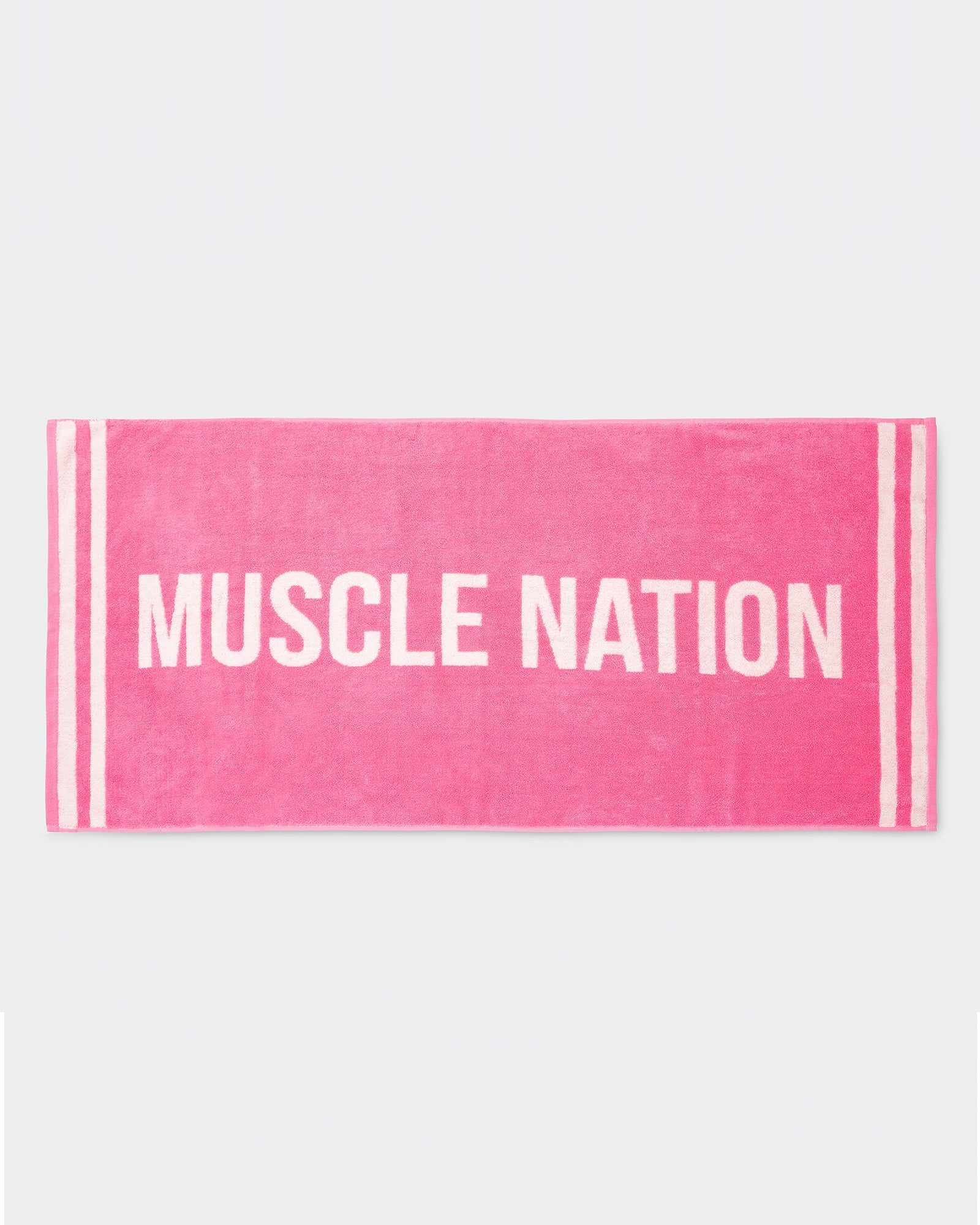 Gym Towel - Hollywood Pink/ White-Accessories-Hollywood Pink/ White-ACC1124144HWPKWHT-ONE-MNAPPRL32745-2-Muscle Nation