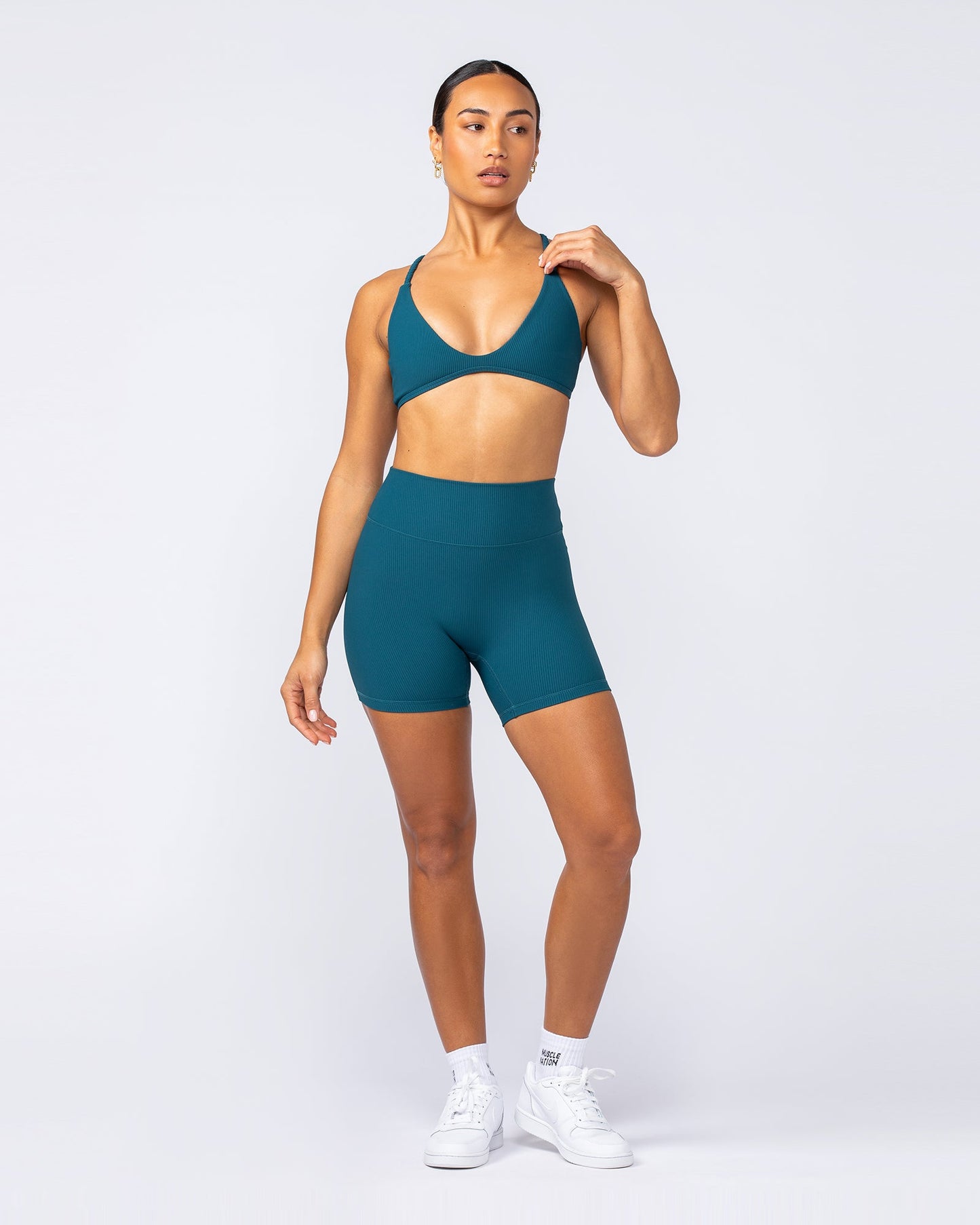 Breeze Rib Bralette - Dark Marine-Bralettes-XXS-112489DRKMRN-XXS-MNAPPRL33883-6-Muscle Nation