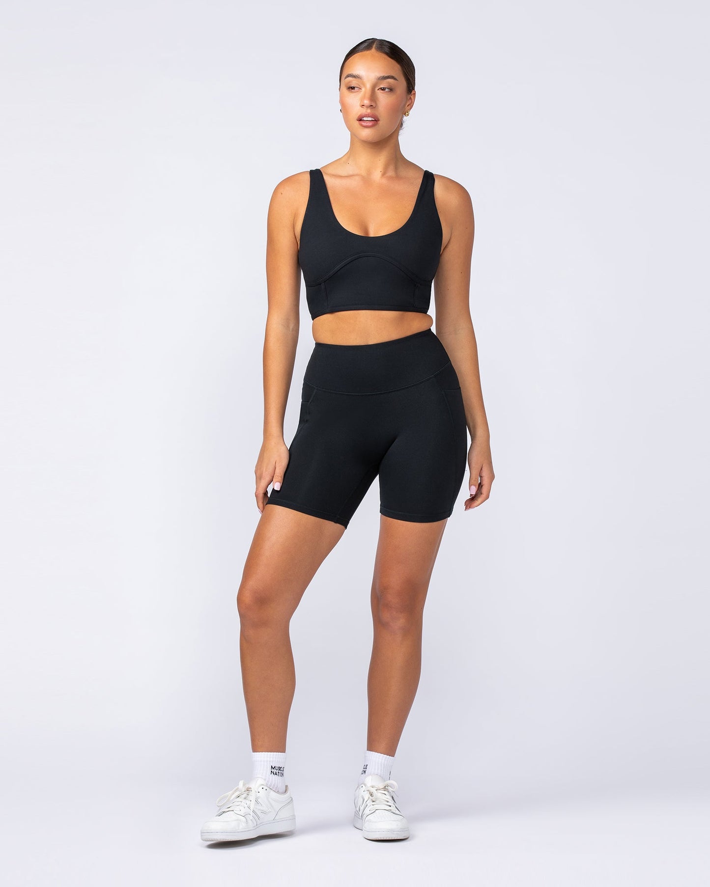 Limitless Longline Bra - Black-Sports Bras-XXS-112401BLK-XXS-MNAPPRL32776-6-Muscle Nation