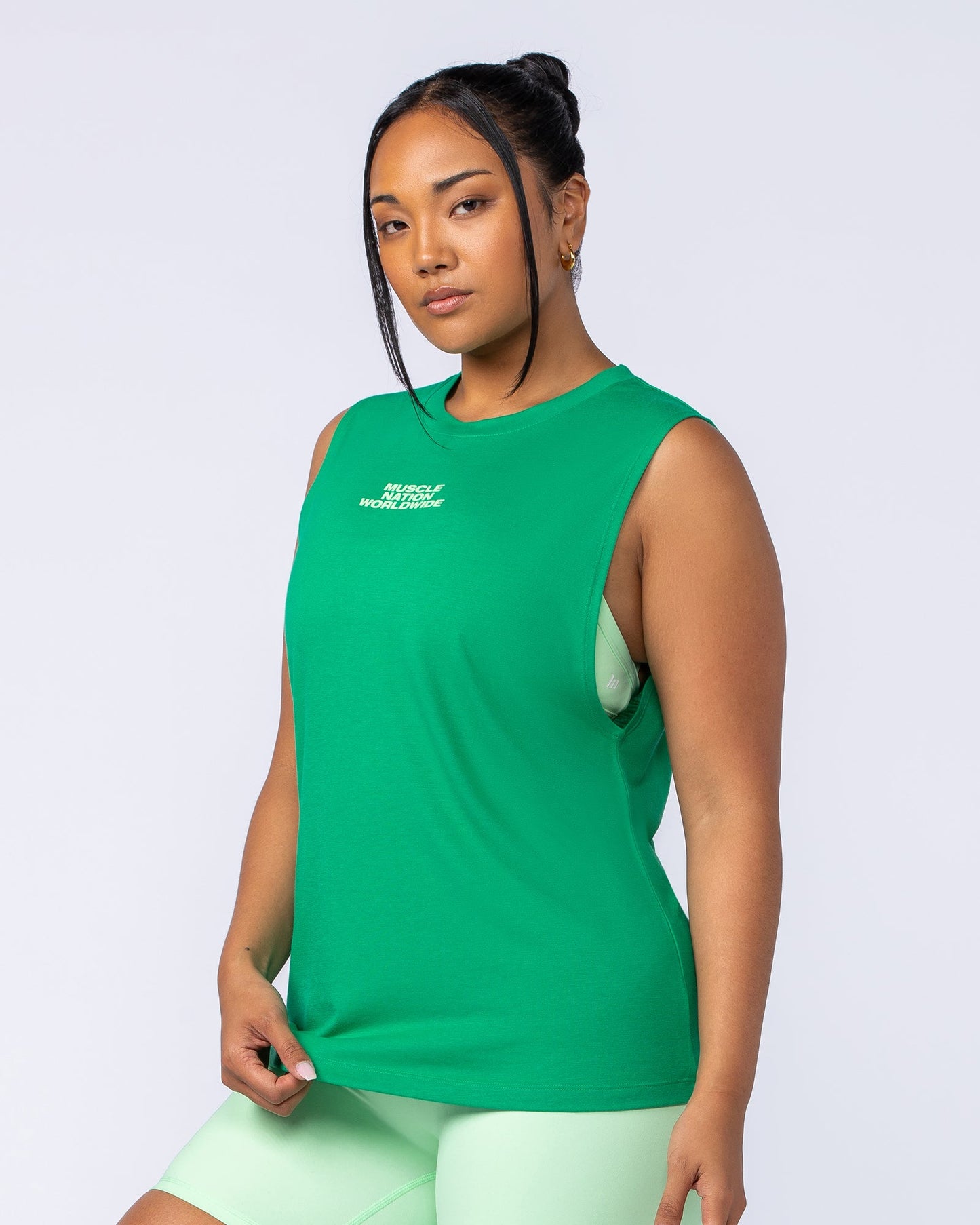 Global Drop Arm Tank - Clover-Singlets & Tanks-XXS-112447CLVR-XXS-MNAPPRL33532-2-Muscle Nation