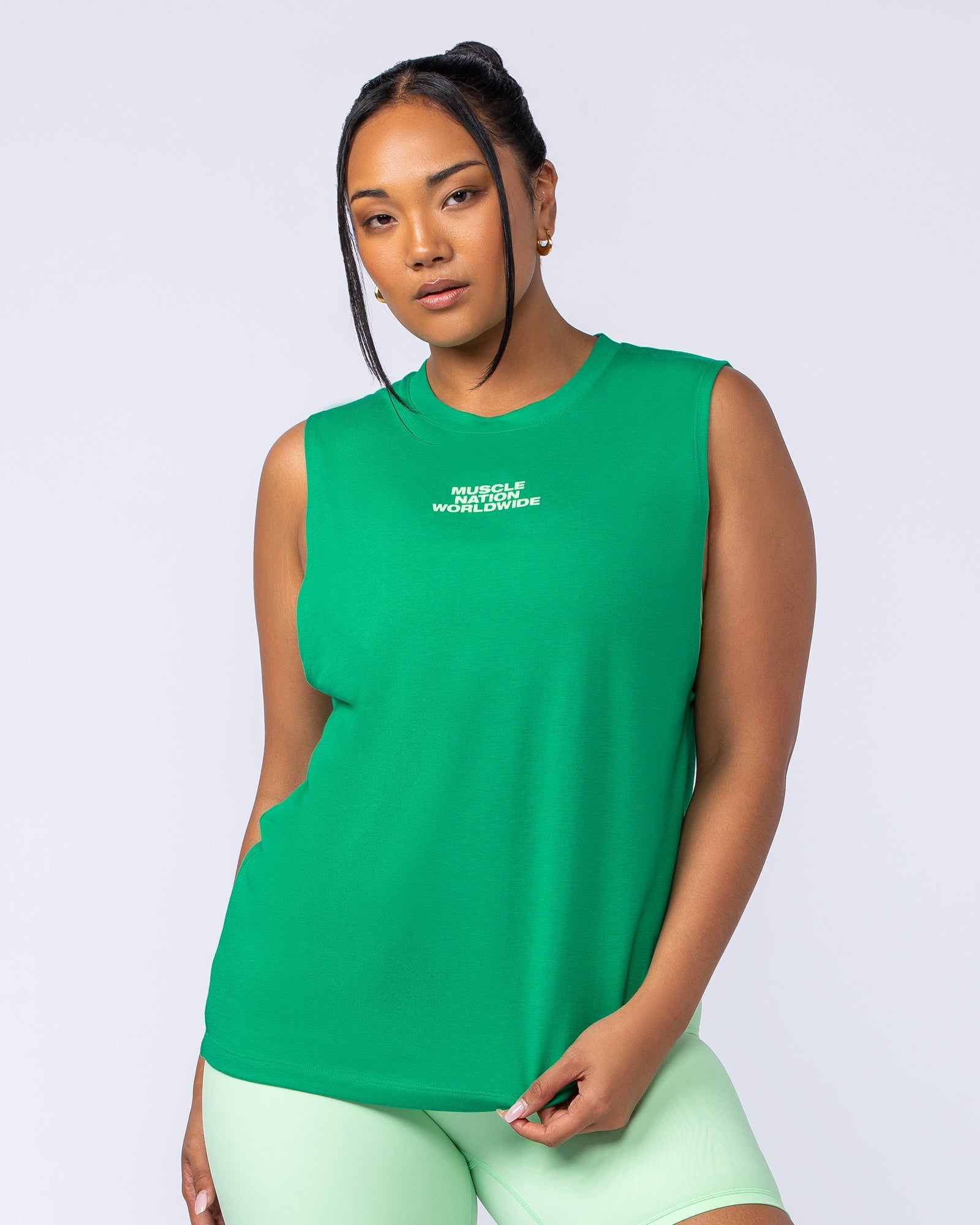 Global Drop Arm Tank - Clover-Singlets & Tanks-XXS-112447CLVR-XXS-MNAPPRL33532-1-Muscle Nation
