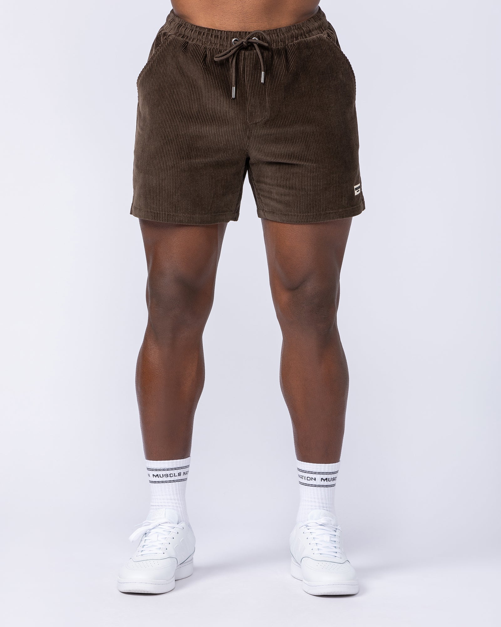 Daily Corduroy 5" Shorts - Dark Brown-Shorts-S-112484DRKBRN-S-MNAPPRL35613-3-Muscle Nation