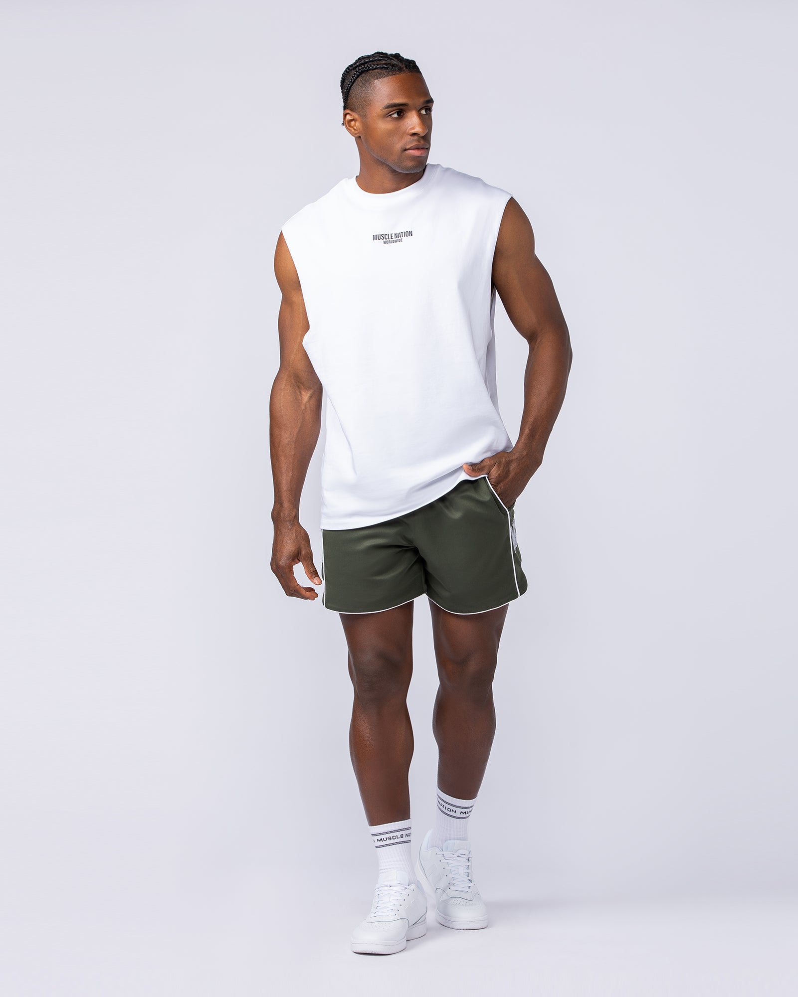 Round House 5" Shorts - Dark Khaki-Shorts-S-112463DKHAKI-S-MNAPPRL35634-6-Muscle Nation