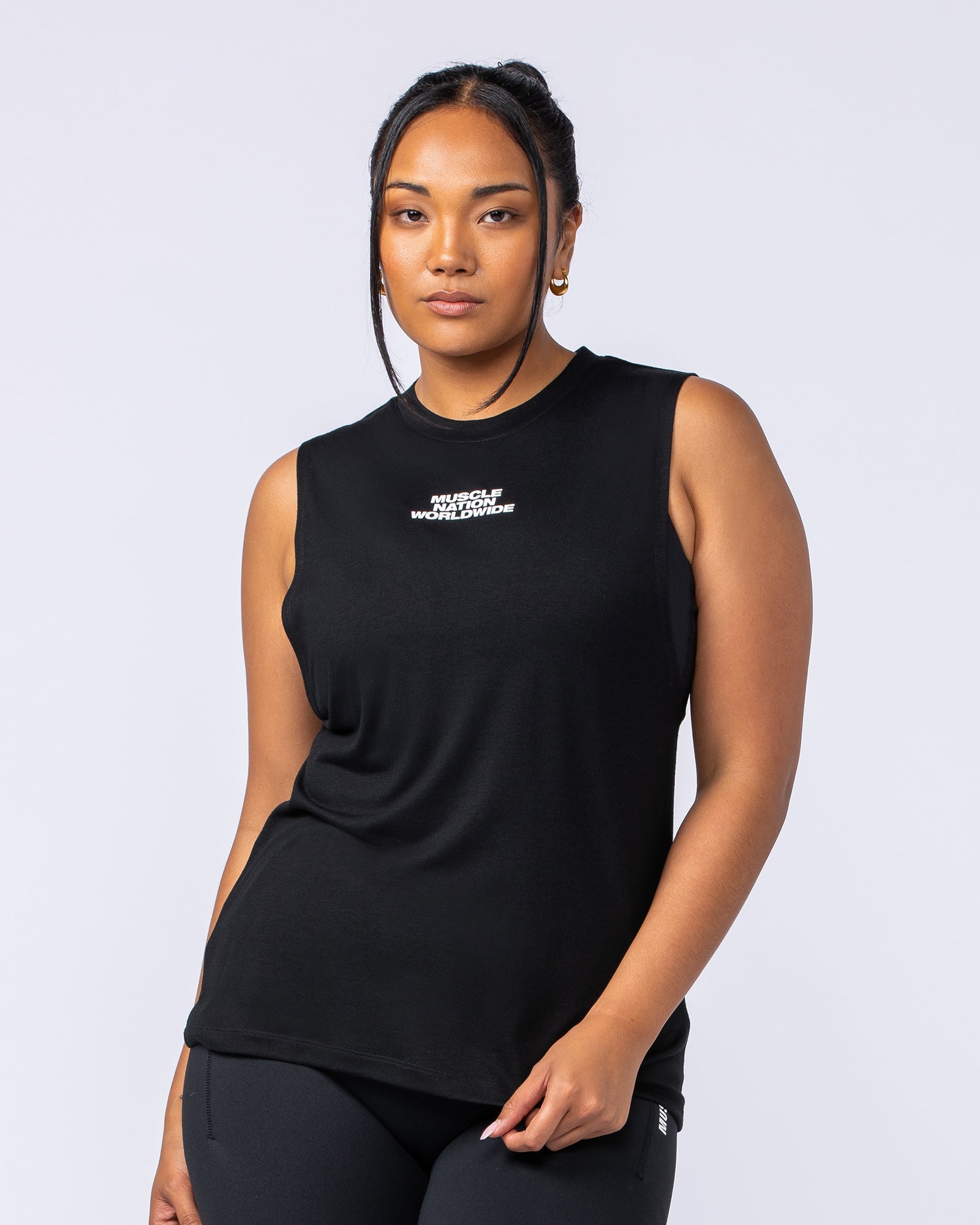 Global Drop Arm Tank - Black-Singlets & Tanks-XXS-112447BLK-XXS-MNAPPRL33550-3-Muscle Nation