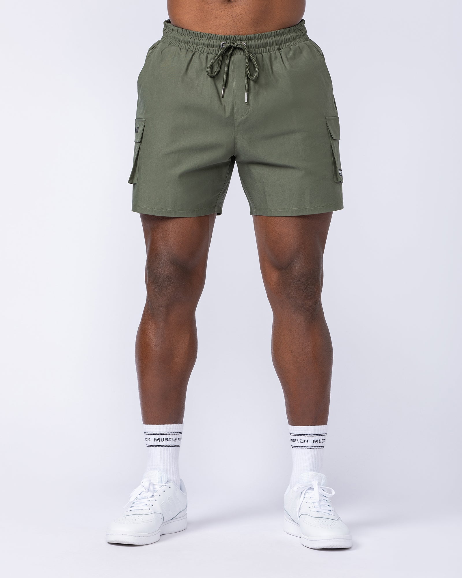 Daily Cargo 5" Shorts - Dark Khaki-Shorts-S-042346DKHAKI-S-MNAPPRL24161-2-Muscle Nation