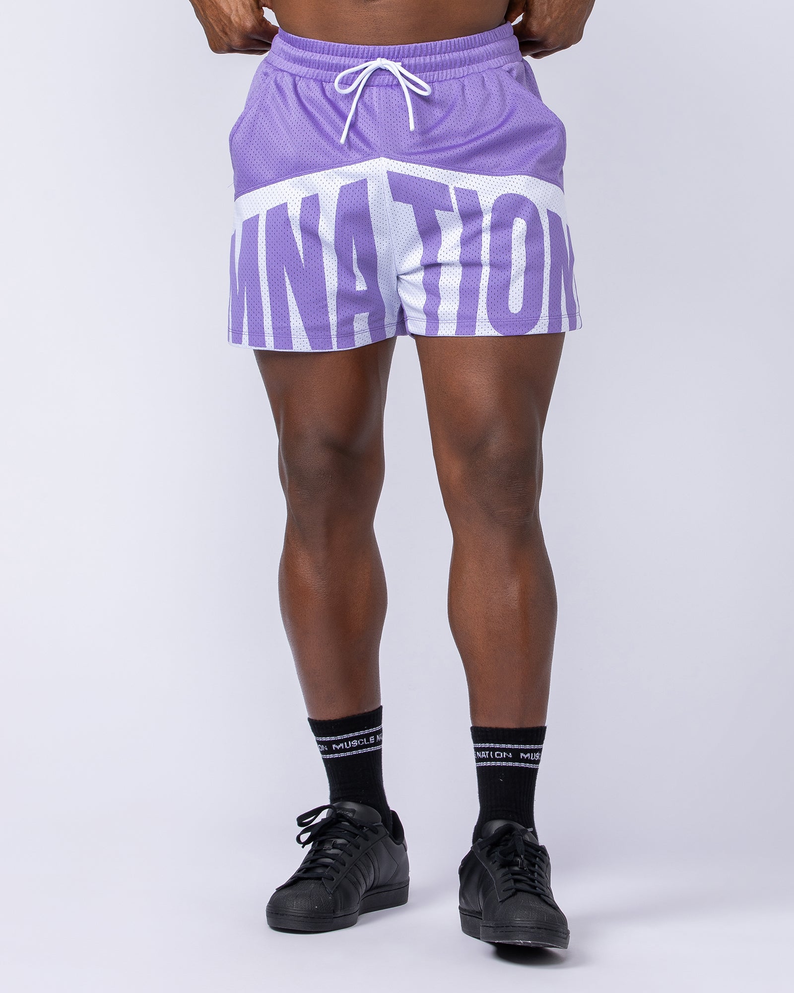 MNation Lay Up 3.5" Shorts - Lilac-Shorts-S-112436LILAC-S-MNAPPRL35669-1-Muscle Nation