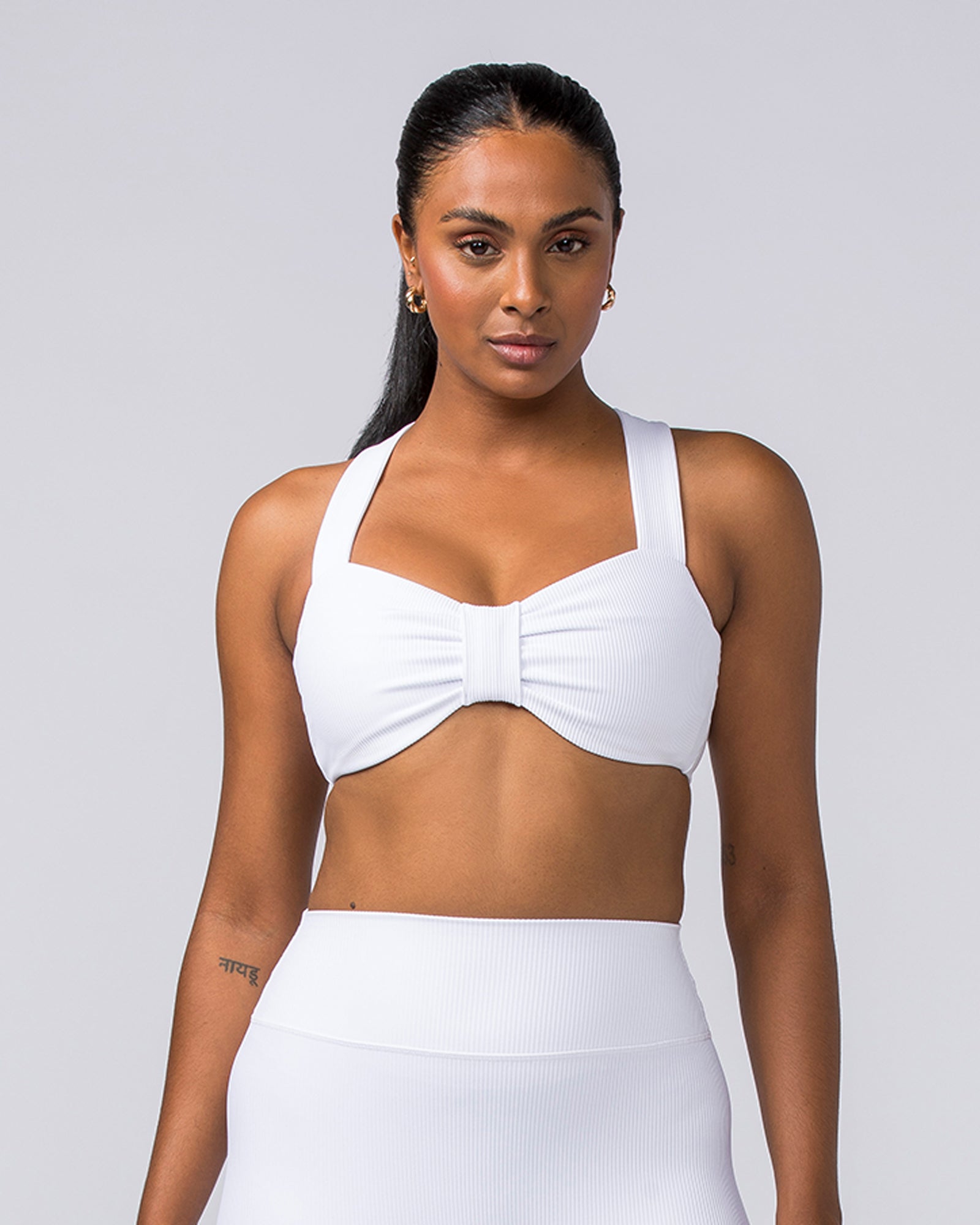 Lush Rib Bralette - White-Bralettes-XS-112374WHT-XS-MNAPPRL27791-2-Muscle Nation