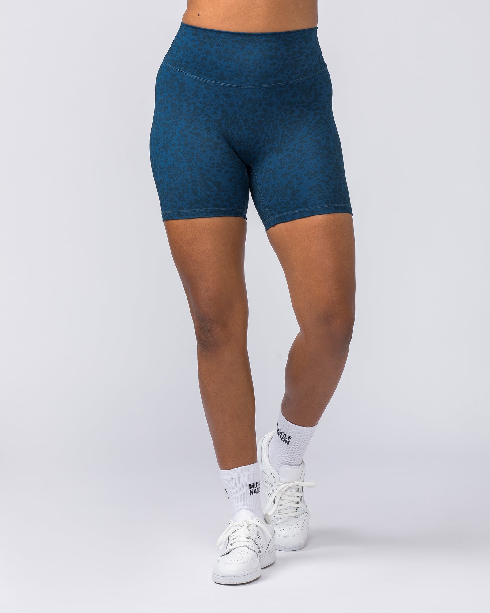 Zero Rise Everyday Bike Shorts - Pacific Abstract Print-Shorts-XXS-112307PACIFICAB-XXS-MNAPPRL26650-2-Muscle Nation