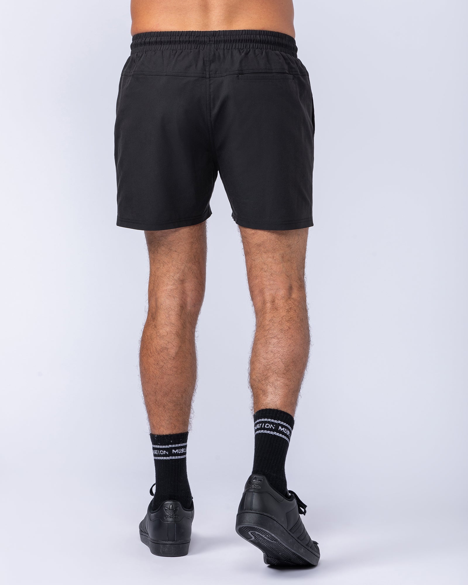 Daily 4" Shorts - Black-Shorts-S-112482BLK-S-MNAPPRL35529-4-Muscle Nation
