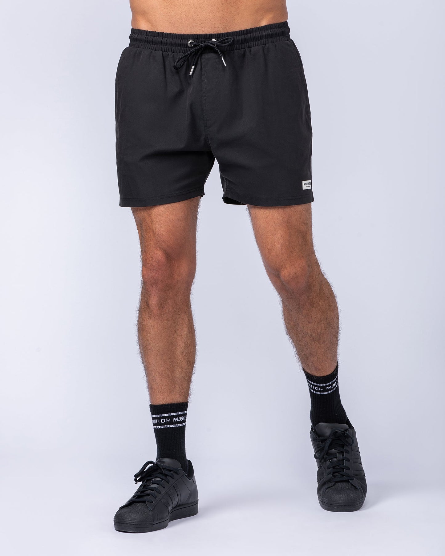 Daily 4" Shorts - Black-Shorts-S-112482BLK-S-MNAPPRL35529-2-Muscle Nation