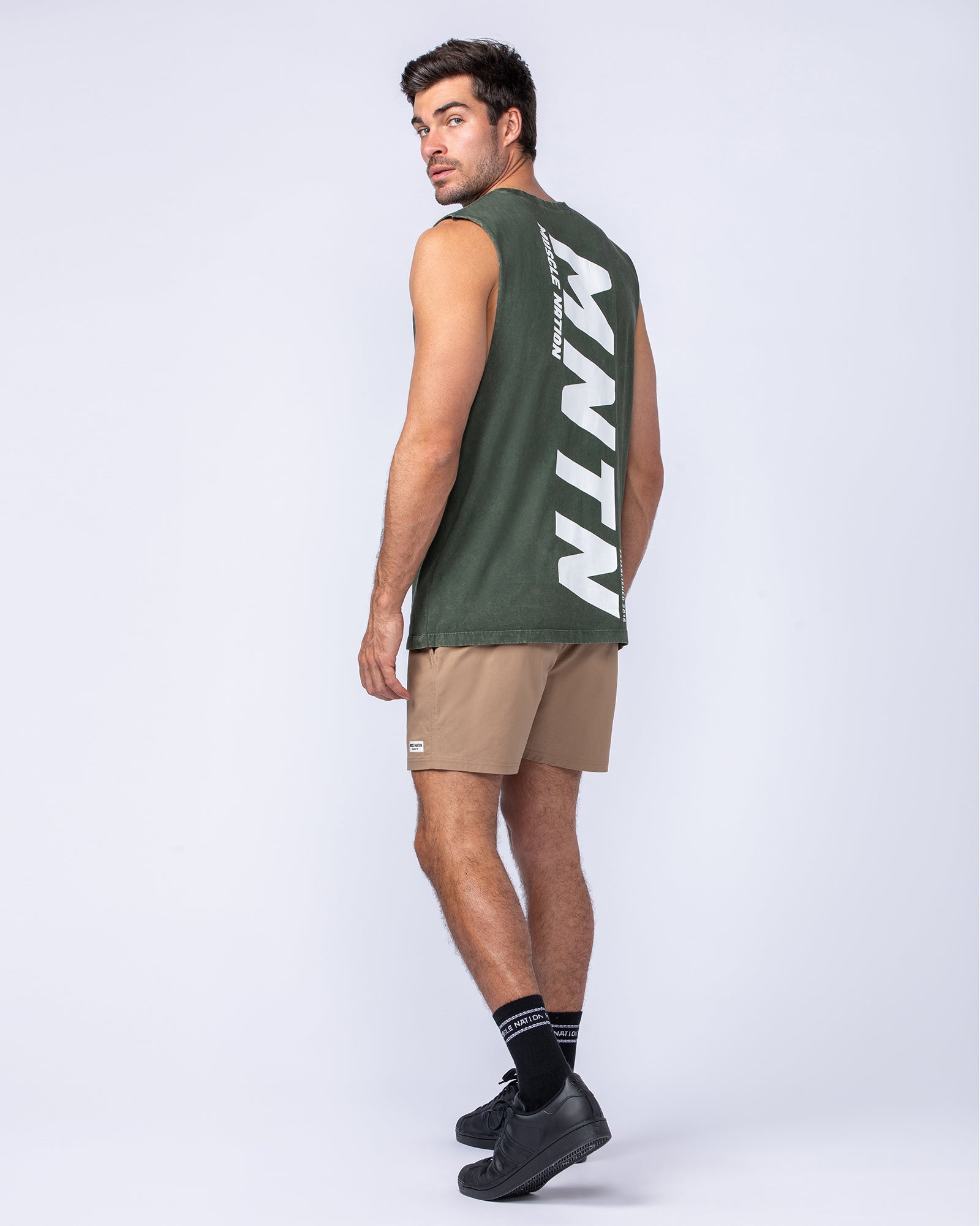 Daily 4" Shorts - Tan-Shorts-S-112482TAN-S-MNAPPRL35522-6-Muscle Nation