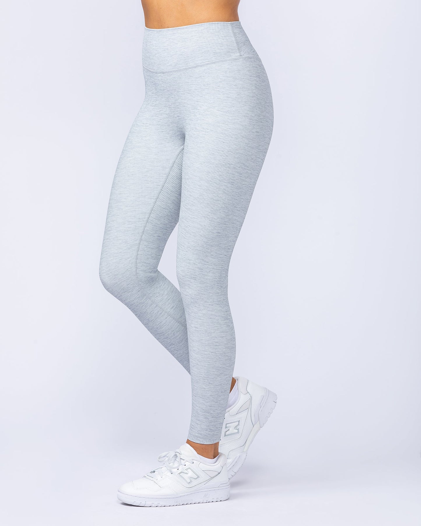 Zero Rise Rib Ankle Length Leggings - Grey Marl-Leggings-XXS-112498GRYMRL-XXS-MNAPPRL34099-4-Muscle Nation