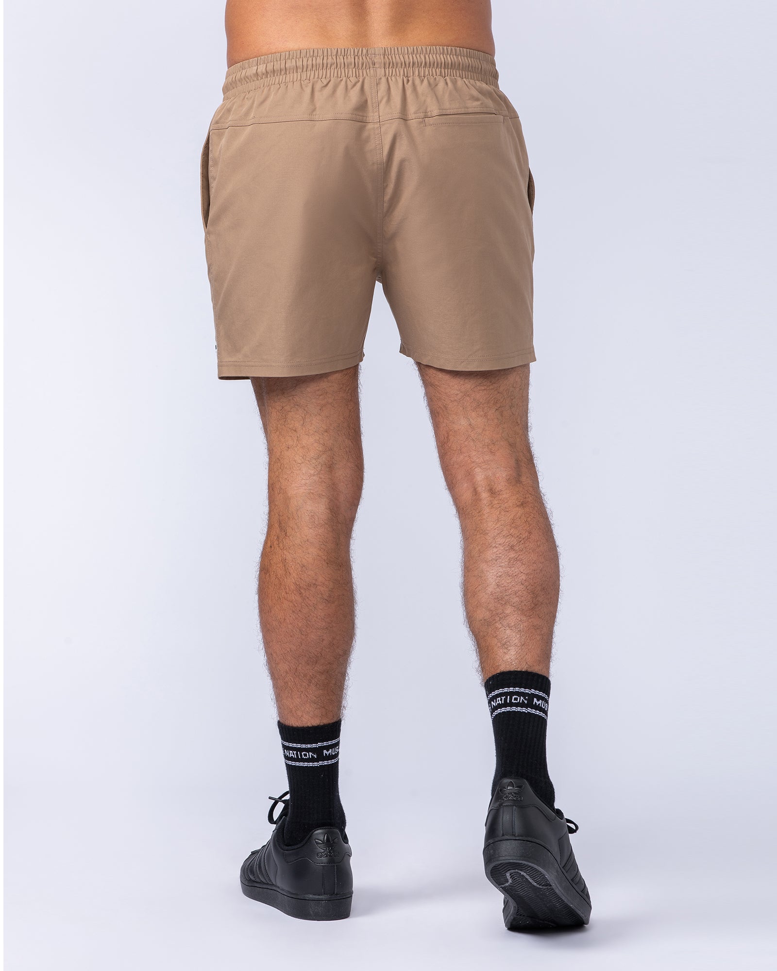 Daily 4" Shorts - Tan-Shorts-S-112482TAN-S-MNAPPRL35522-3-Muscle Nation