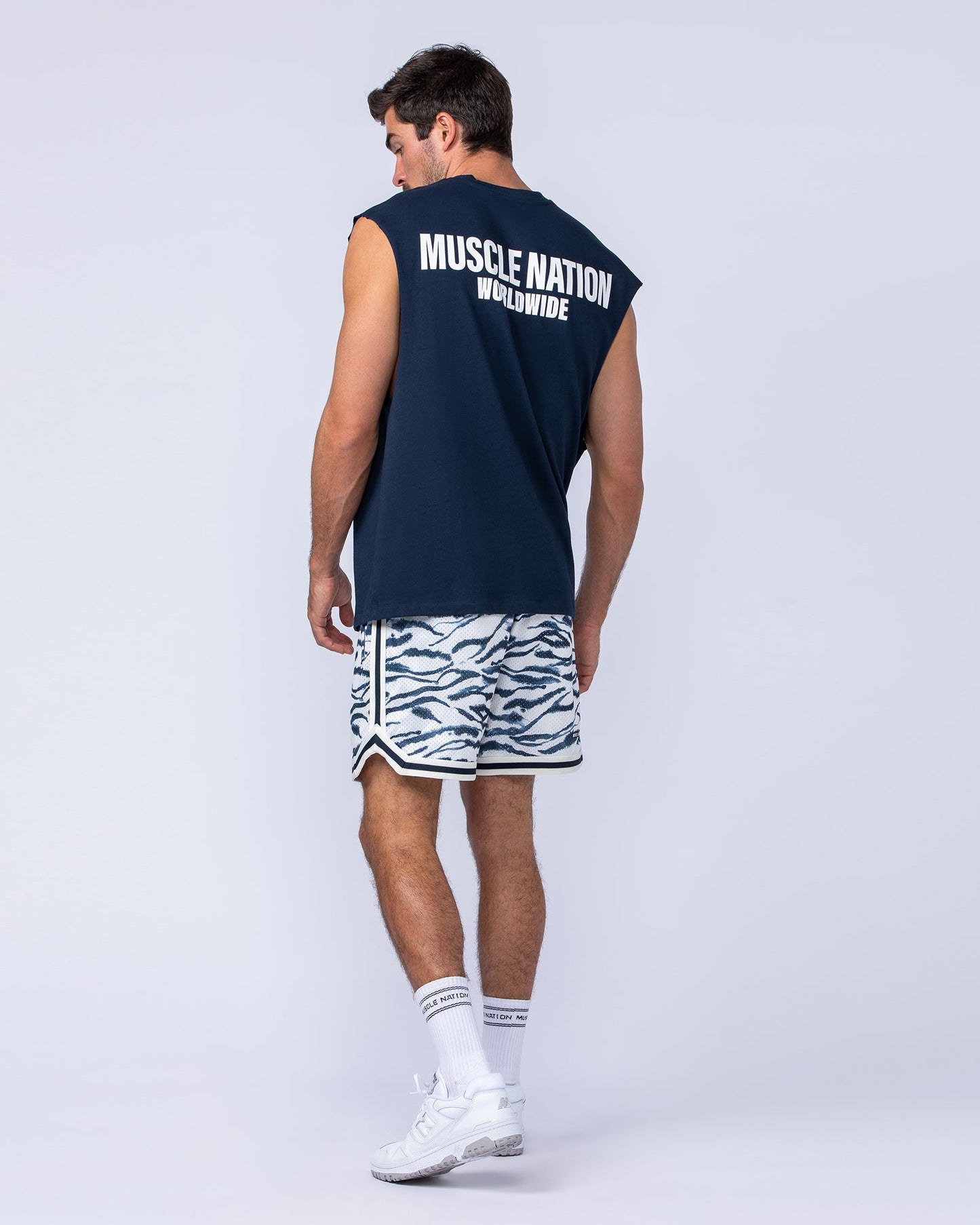 Fresh Basketball 5" Shorts - Zebra Print-Shorts-S-112434ZEBPRNT-S-MNAPPRL35648-5-Muscle Nation