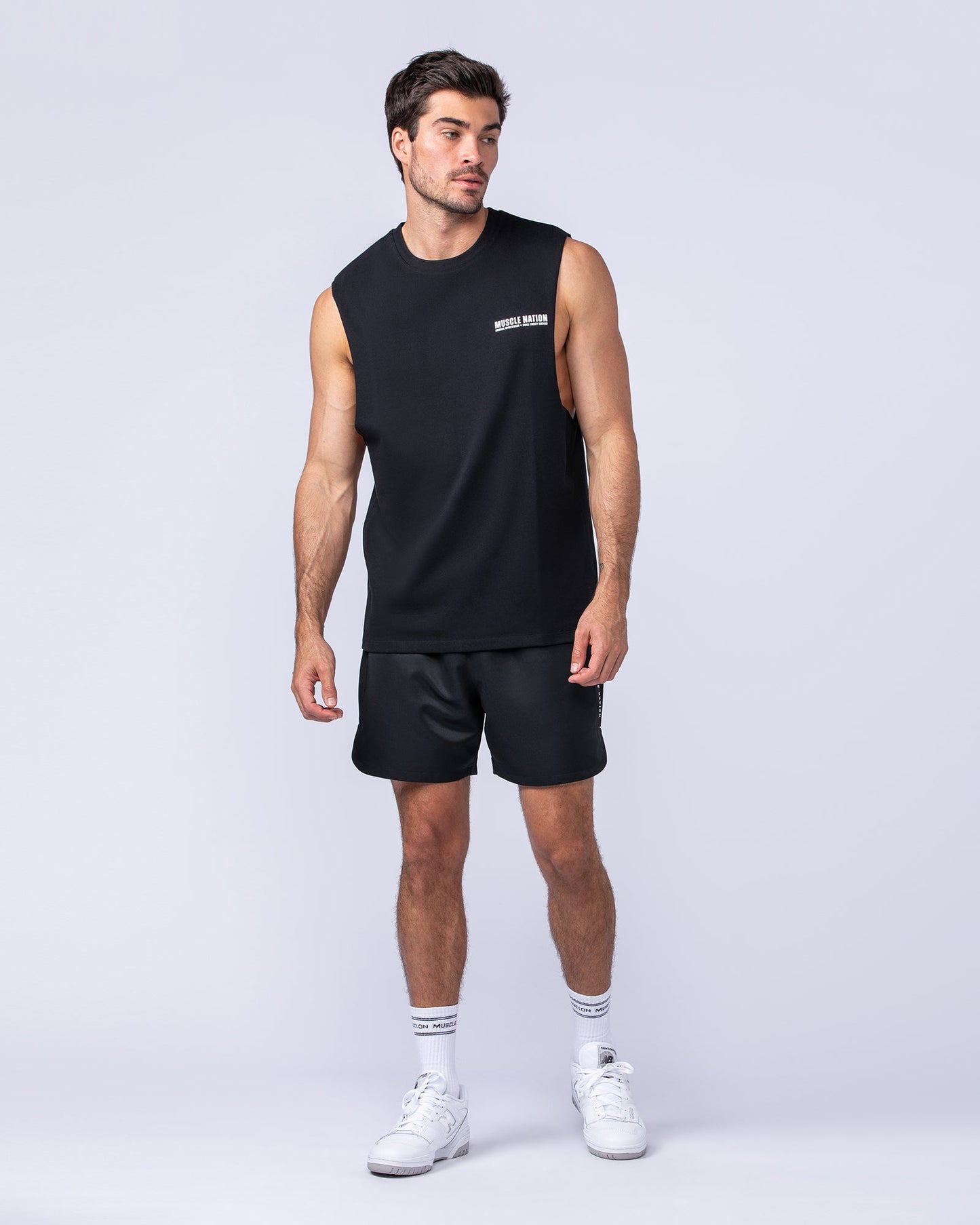 Arena Muscle Tank - Black-Singlets & Tanks-S-112470BLK-S-MNAPPRL34933-6-Muscle Nation