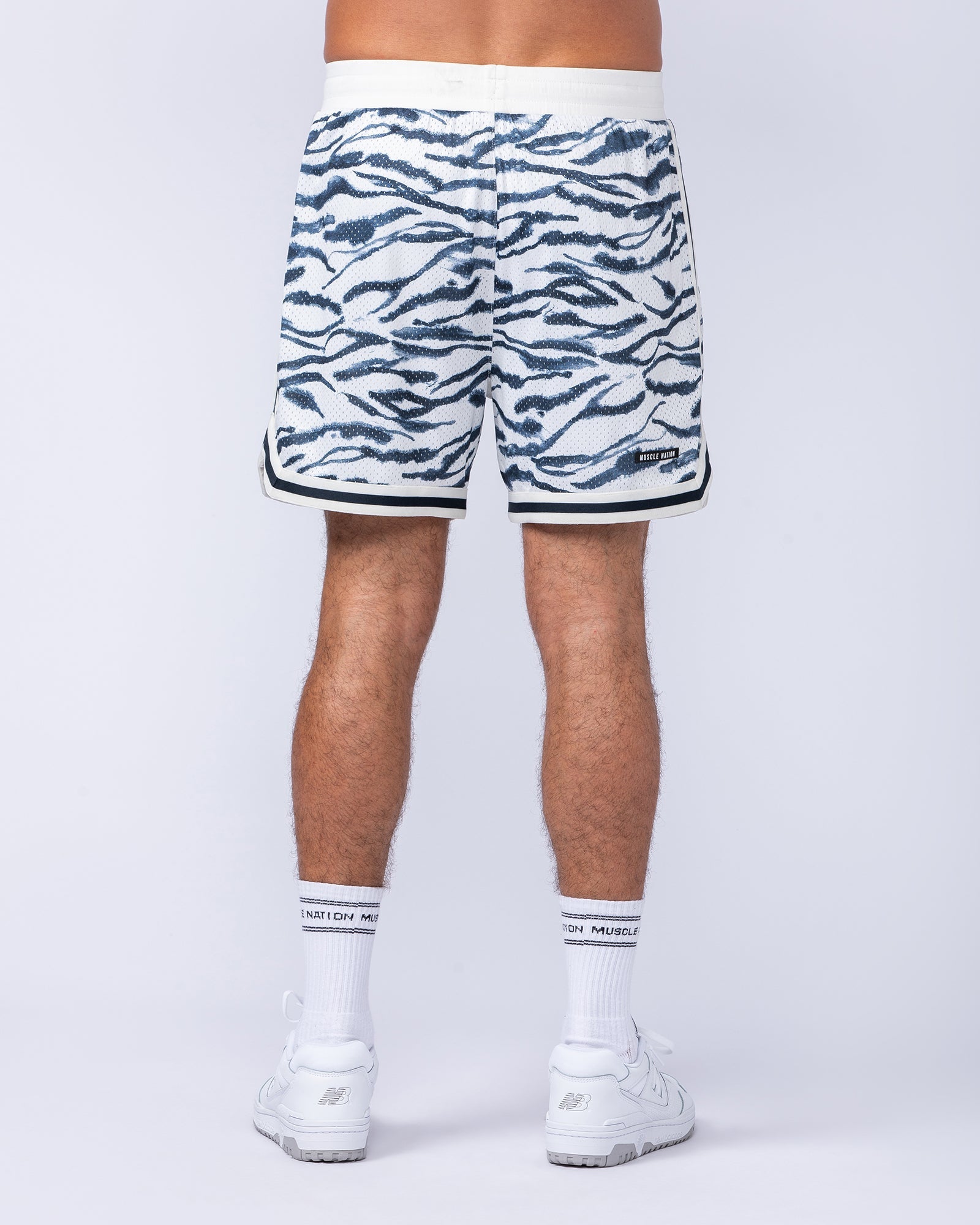 Fresh Basketball 5" Shorts - Zebra Print-Shorts-S-112434ZEBPRNT-S-MNAPPRL35648-6-Muscle Nation