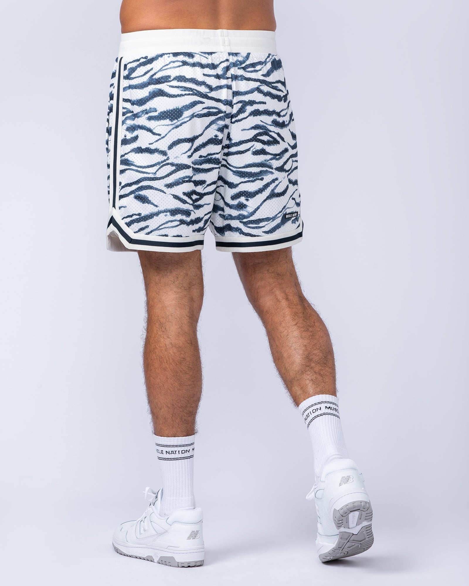 Fresh Basketball 5" Shorts - Zebra Print-Shorts-S-112434ZEBPRNT-S-MNAPPRL35648-3-Muscle Nation