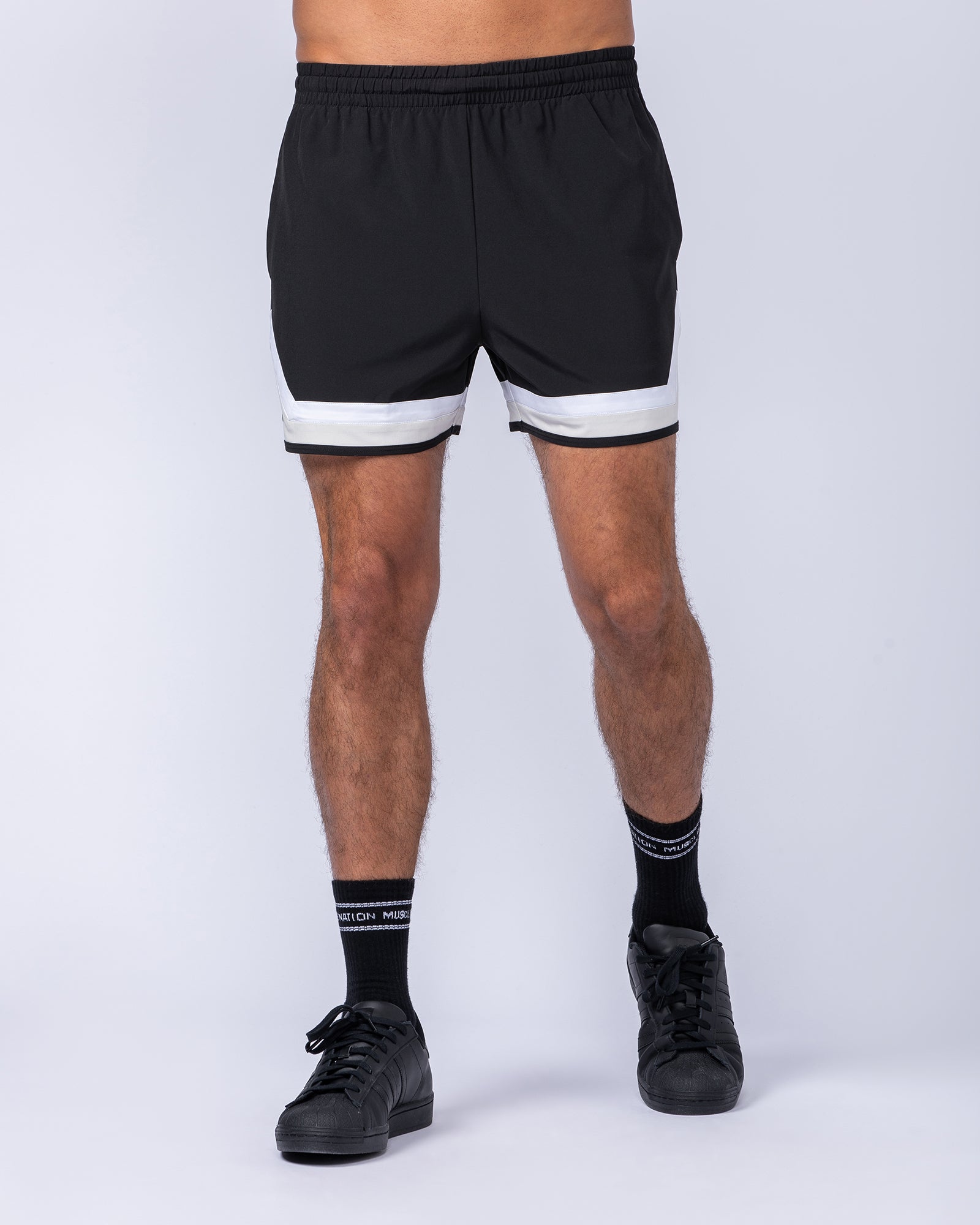 Player 4" Active Shorts - Black-Shorts-S-112429BLK-S-MNAPPRL35543-4-Muscle Nation