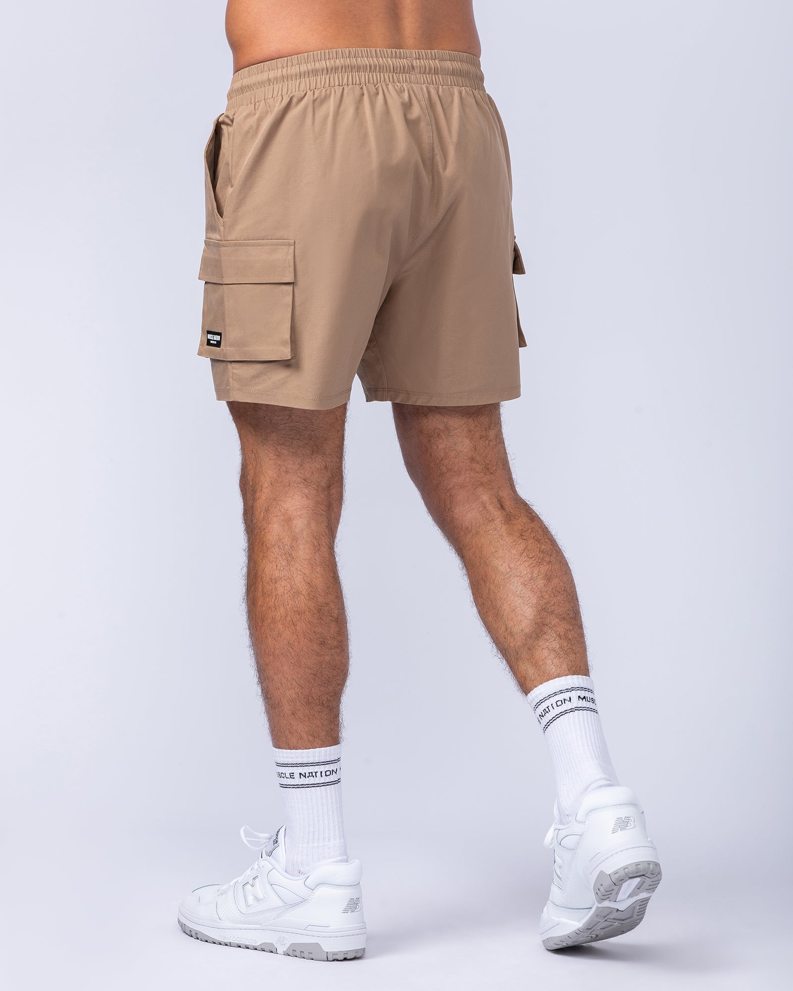 Daily Cargo 5" Shorts - Tan-Shorts-S-112480TAN-S-MNAPPRL35501-4-Muscle Nation