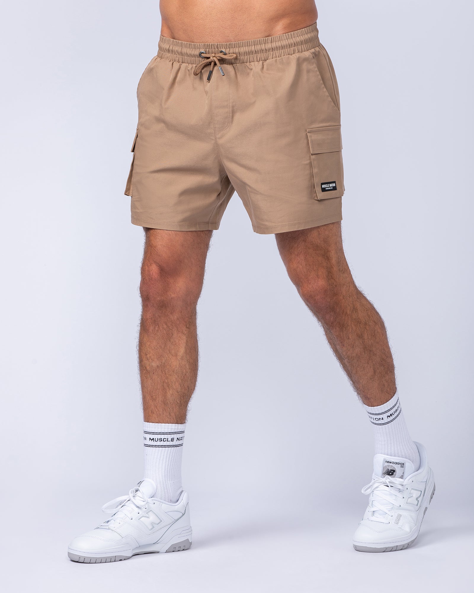 Daily Cargo 5" Shorts - Tan-Shorts-S-112480TAN-S-MNAPPRL35501-3-Muscle Nation