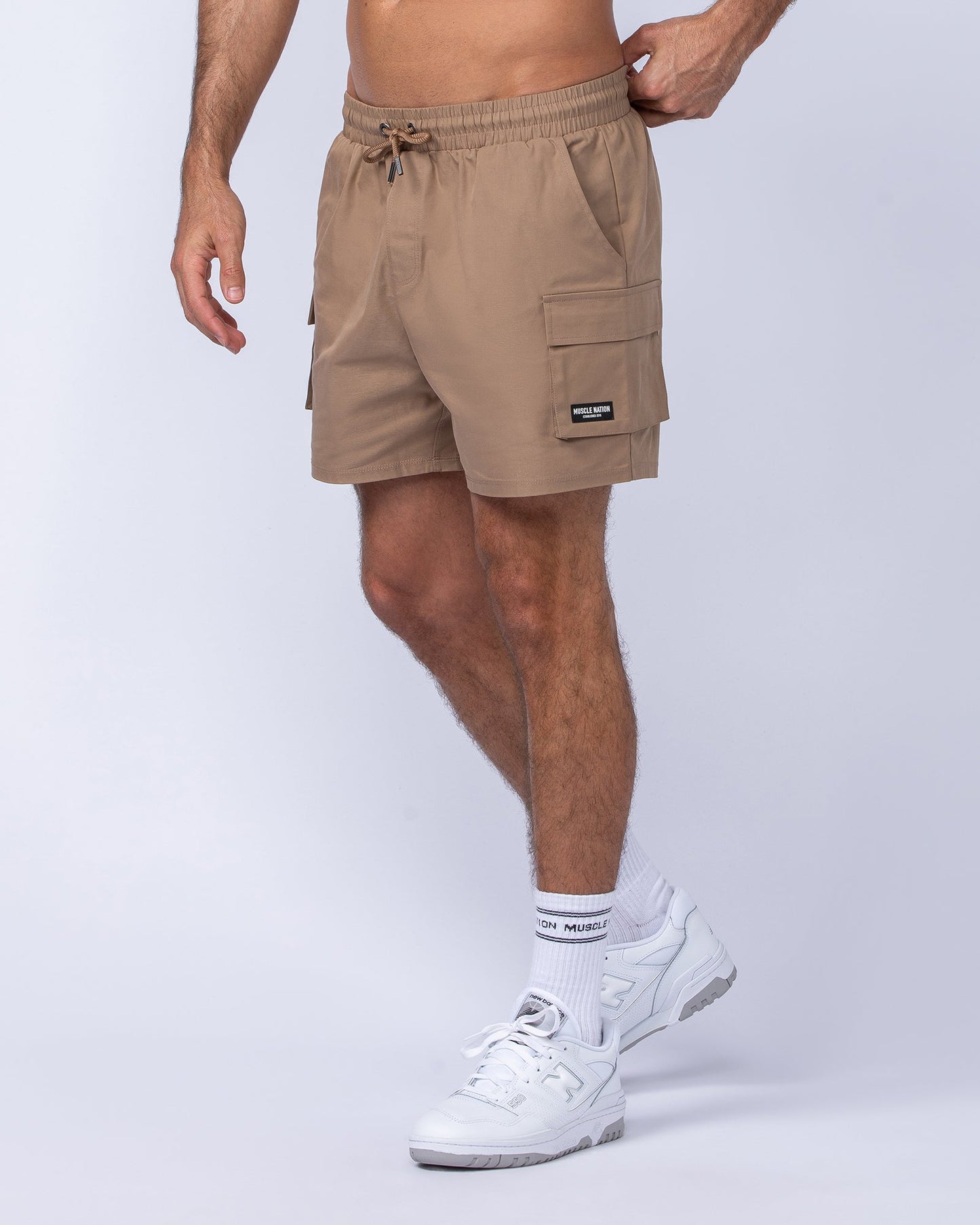 Daily Cargo 5" Shorts - Tan-Shorts-S-112480TAN-S-MNAPPRL35501-1-Muscle Nation