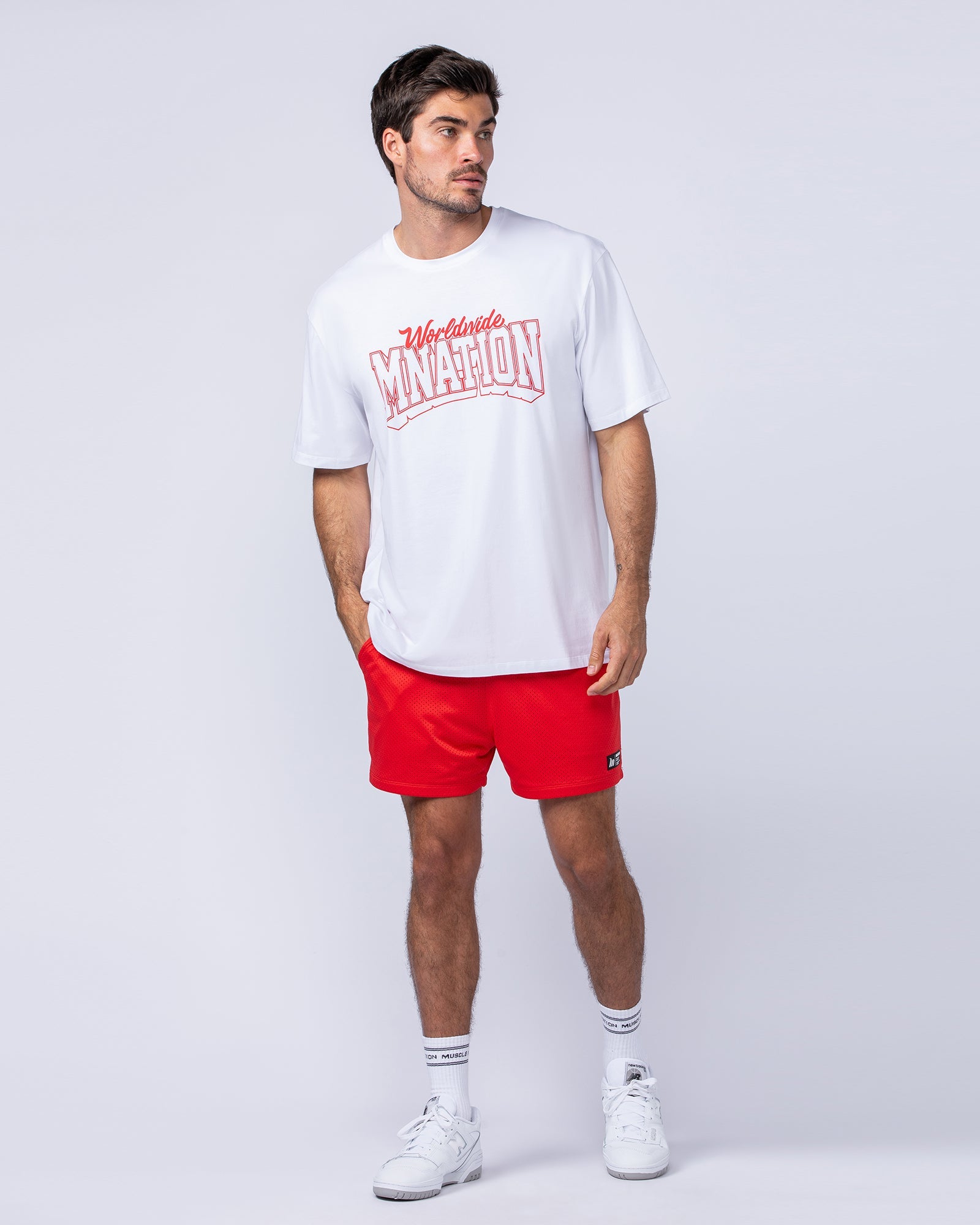 Lay Up 3.5" Shorts - Chilli-Shorts-S-112462CHIL-S-MNAPPRL35389-6-Muscle Nation