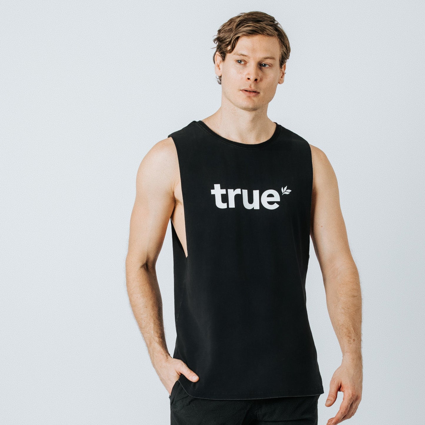 Mens Signature Large Logo Tank - Black [Colour: Black]