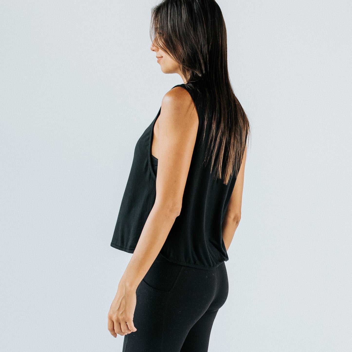 Women's Black Crop