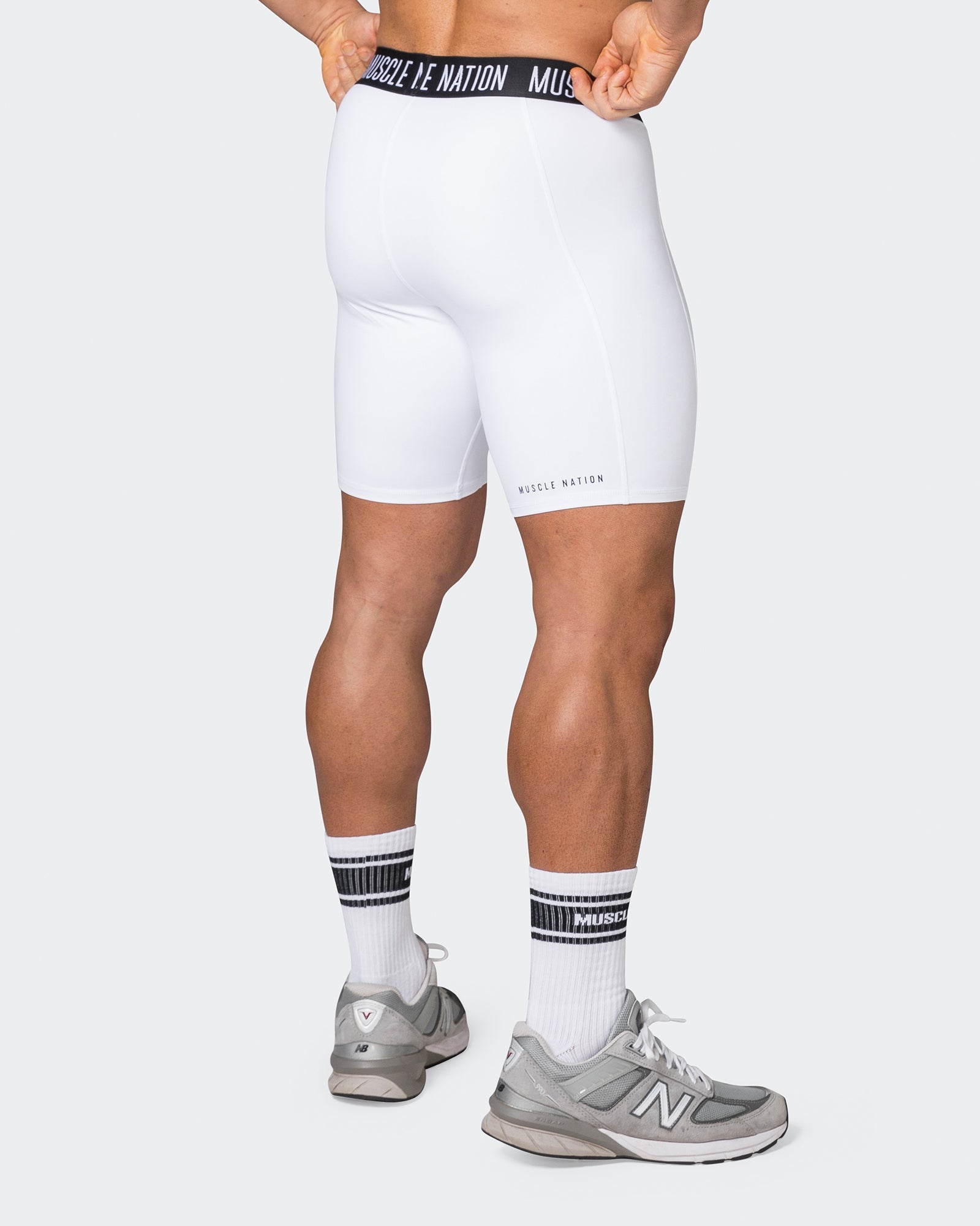 Core 8" Training Shorts - White-Shorts-S-042338WHT-S-MNAPPRL24049-7-Muscle Nation