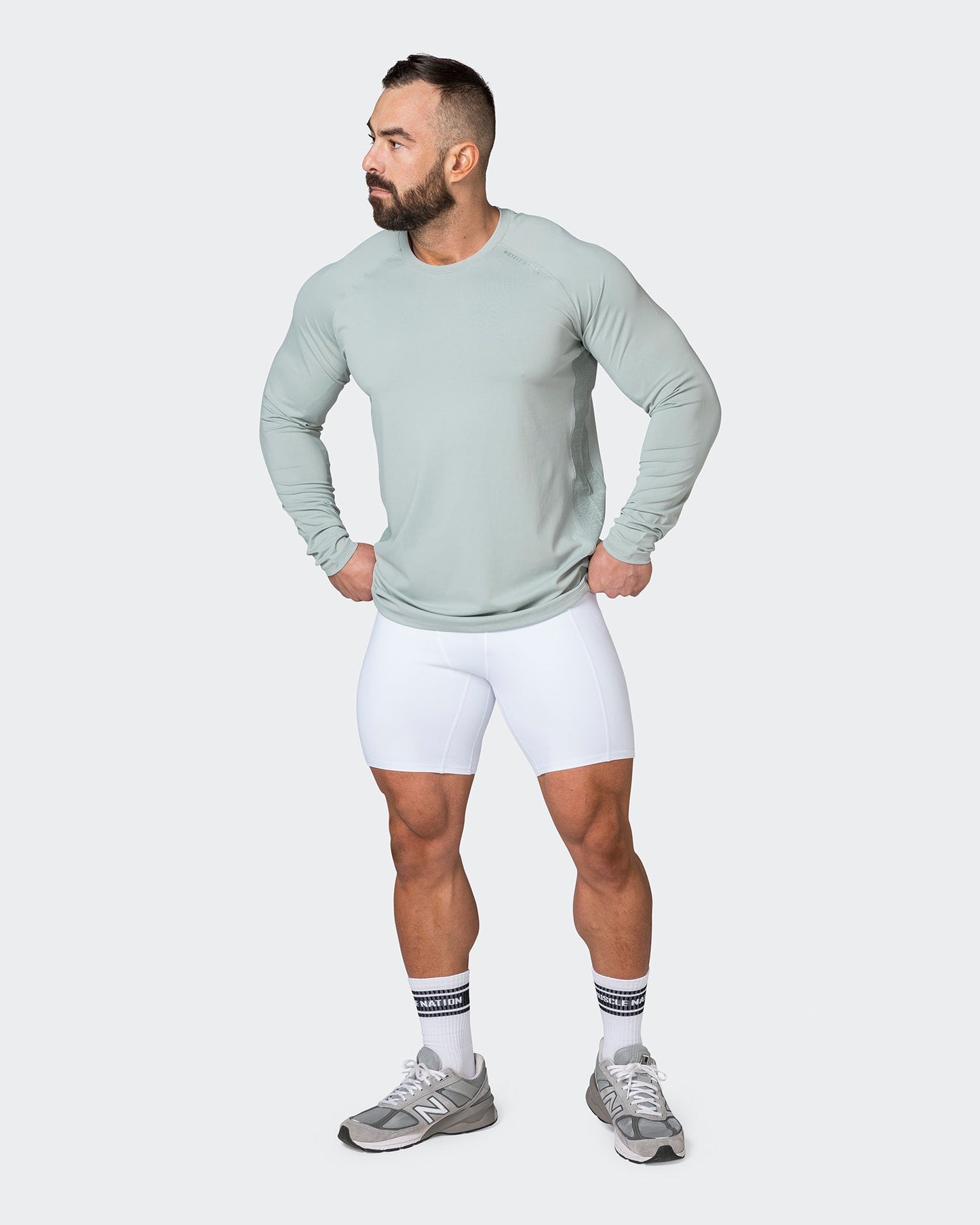 Core 8" Training Shorts - White-Shorts-S-042338WHT-S-MNAPPRL24049-8-Muscle Nation