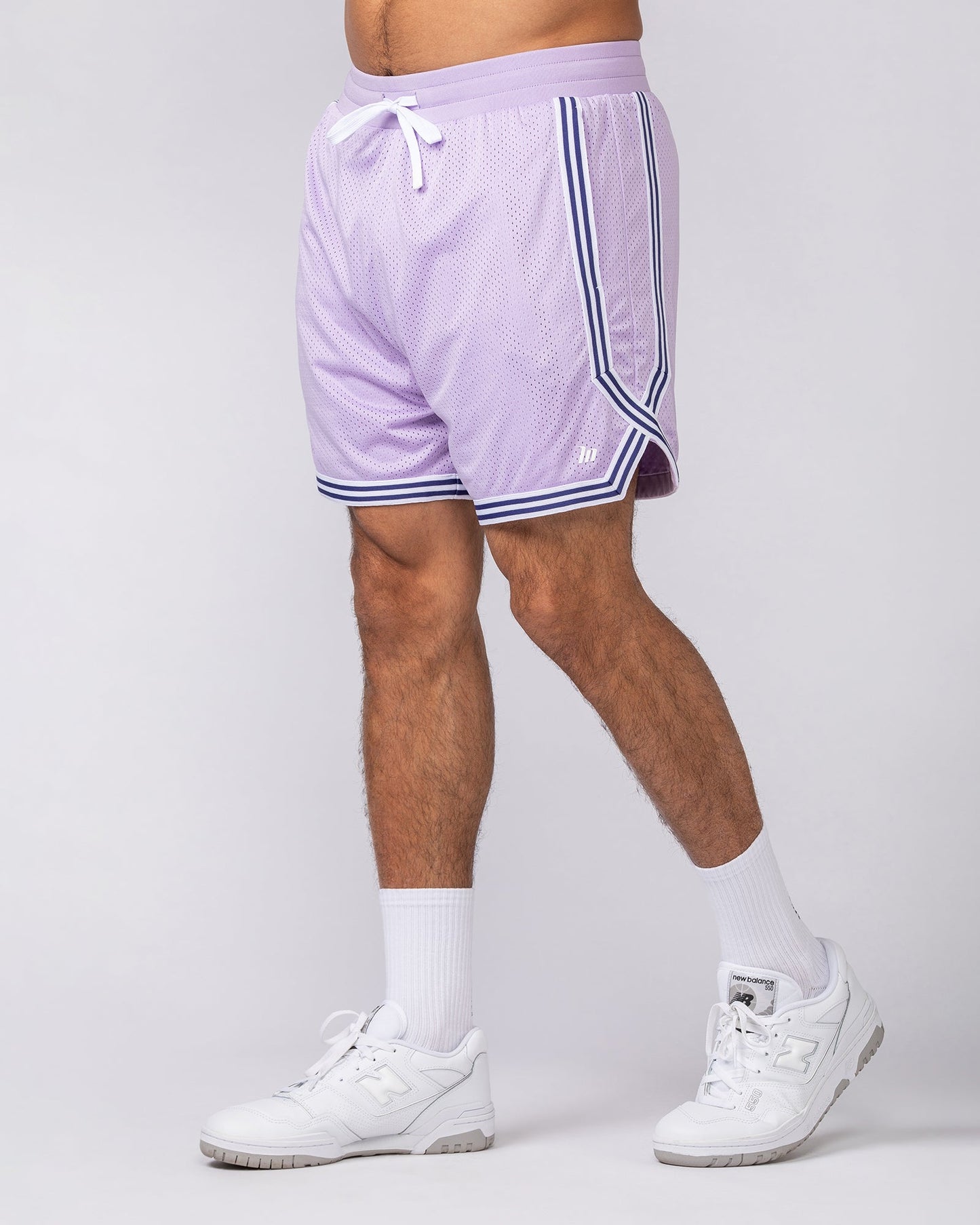 Courtside Basketball 5" Shorts - Lavender-Shorts-S-062525LAV-S-MNAPPRL43223-3-Muscle Nation