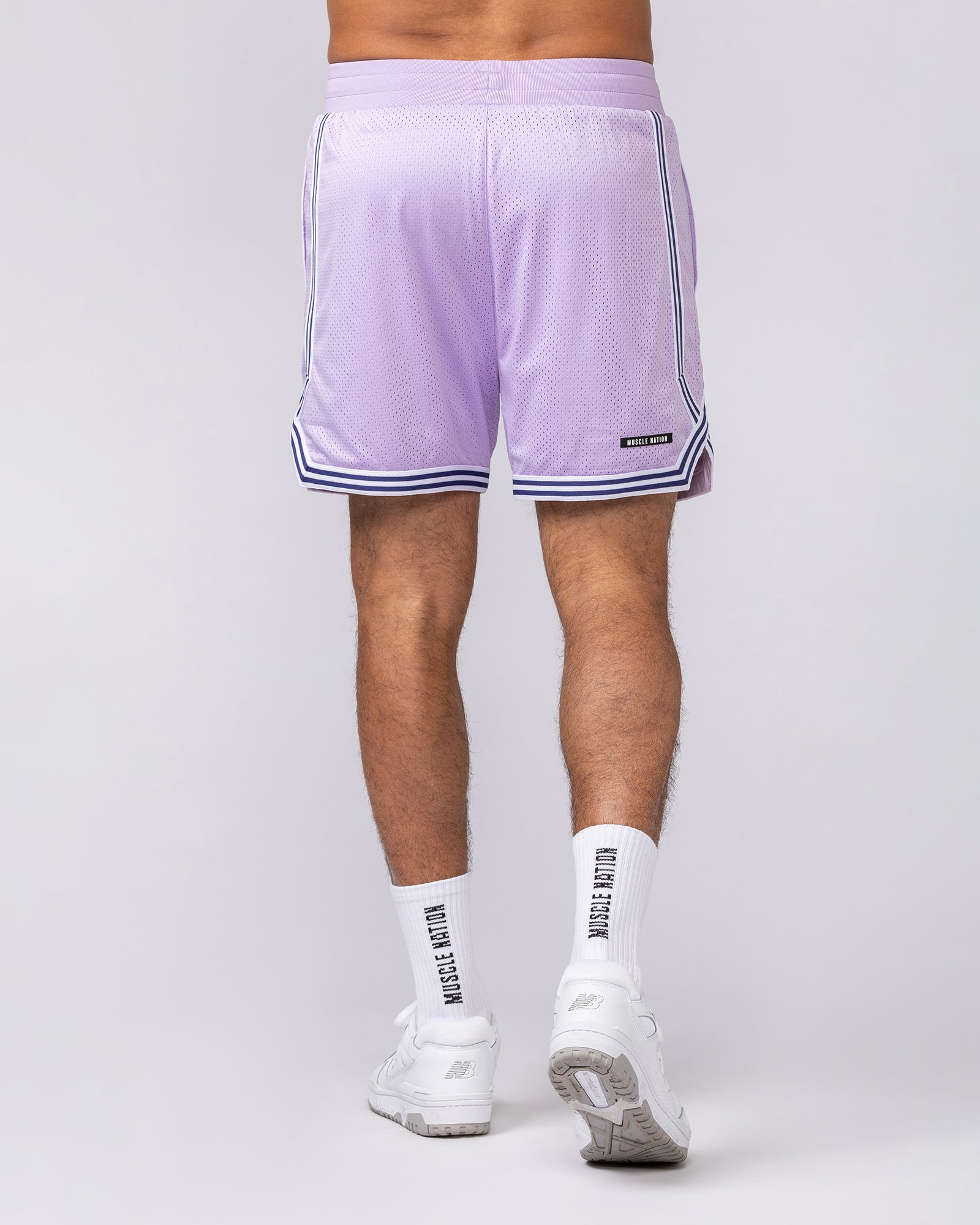 Courtside Basketball 5" Shorts - Lavender-Shorts-S-062525LAV-S-MNAPPRL43223-5-Muscle Nation