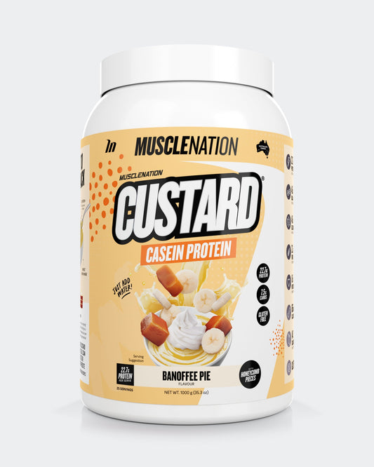 CUSTARD Casein Protein - Banoffee Pie - 25 serves-CUSTARD Casein Powder-MNSUPPS0327-9359054001435-1-Muscle Nation