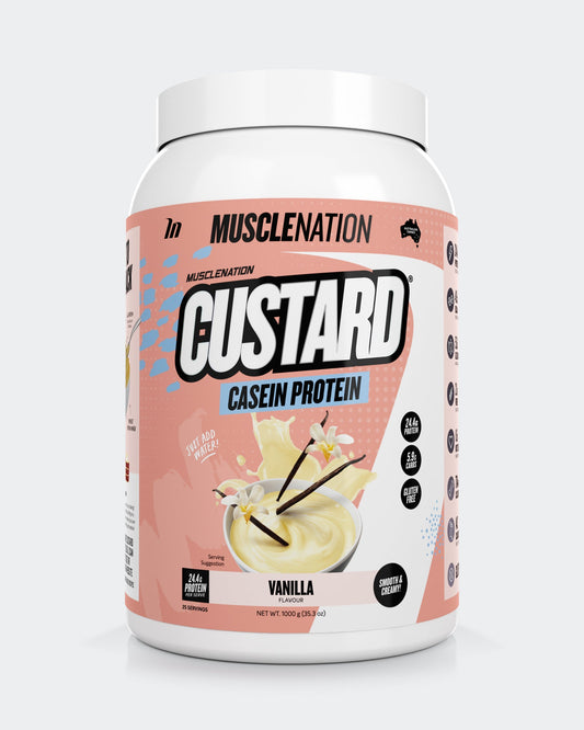 CUSTARD Casein Protein - Vanilla - 25 serves-CUSTARD Casein Powder-MNSUPPS0018-9359054001381-1-Muscle Nation