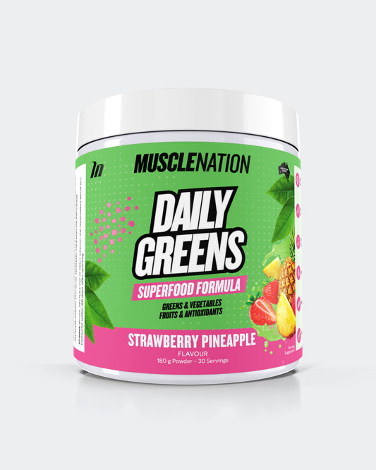 DAILY GREENS - Strawberry Pineapple - 30 serves-Greens & Wellness-MNSUPPS0320-9359054001459-1-Muscle Nation