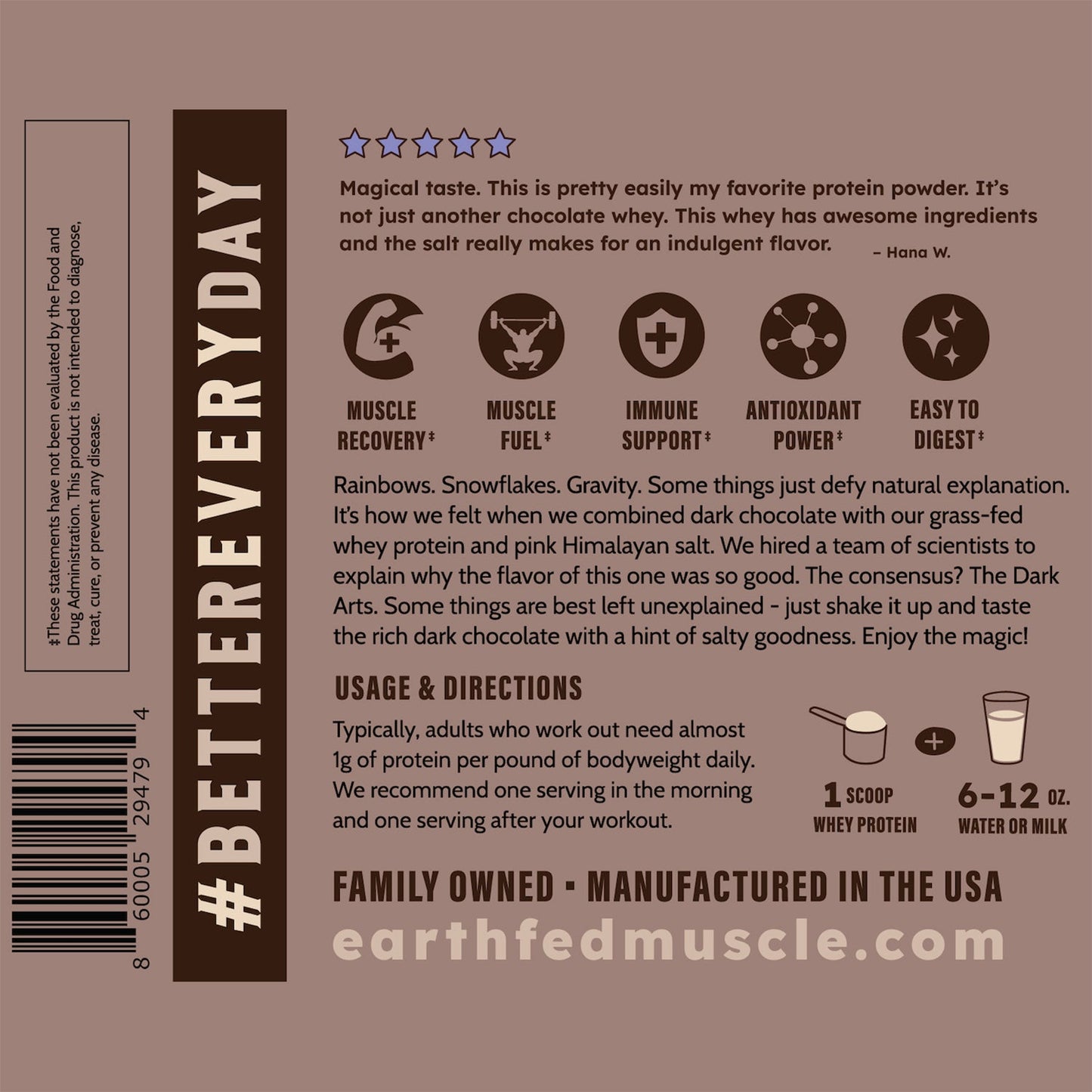 Dark Arts Salted Chocolate Grass-Fed Whey Protein