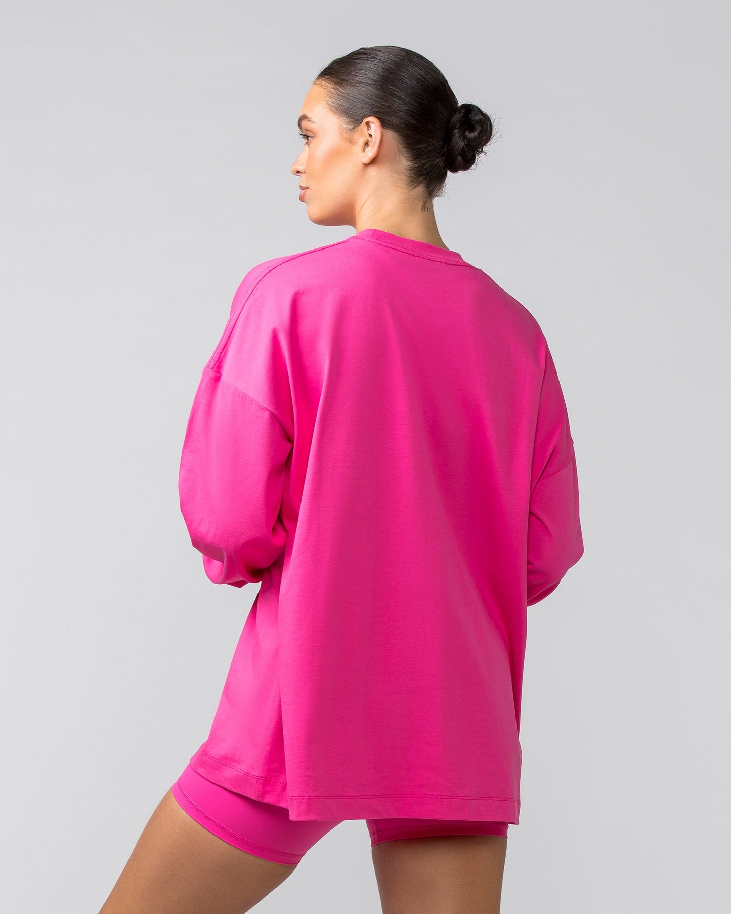 OG Oversized Long Sleeve Tee - Luminous Pink-Long Sleeve T-Shirts-XXS-042411LUMIPNK-XXS-MNAPPRL30507-3-Muscle Nation