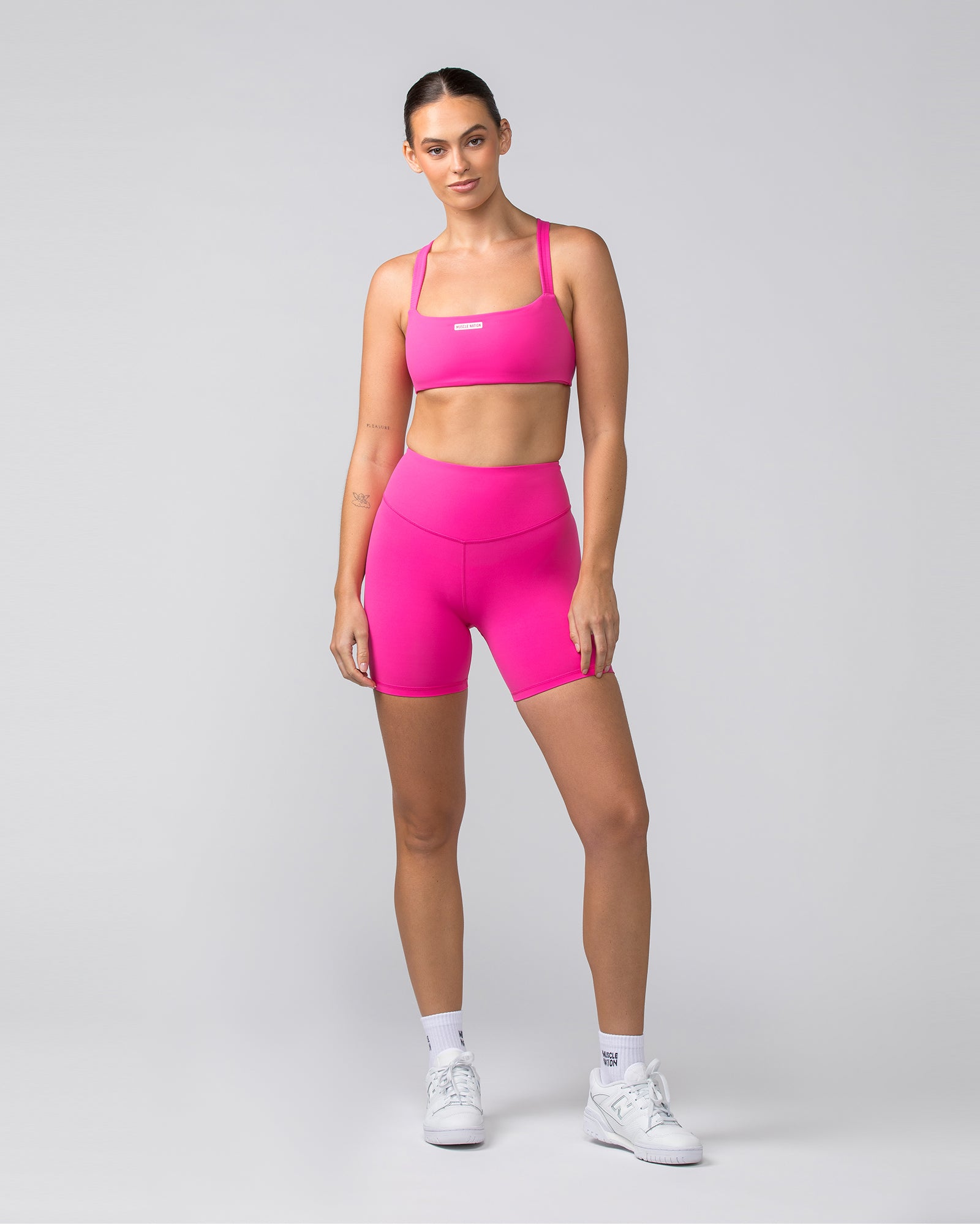 Scrunch Bralette - Luminous Pink-Bralettes-XS-042403LUMIPNK-XS-MNAPPRL30002-6-Muscle Nation