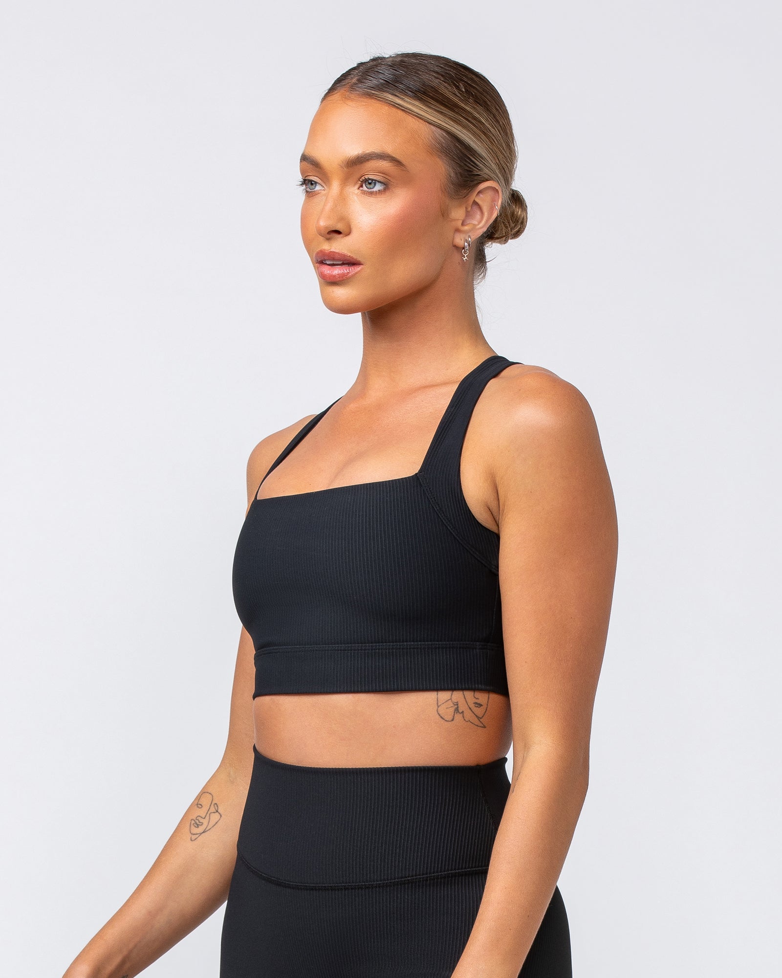 Rebound Rib Bra - Black-Sports Bras-XS-062418BLK-XS-MNAPPRL31606-3-Muscle Nation