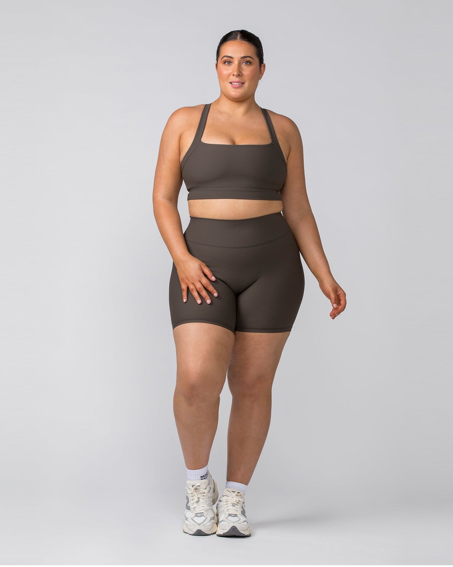 Rebound Rib Bra - Deep Brown-Sports Bras-XS-062418DEPBRN-XS-MNAPPRL31590-4-Muscle Nation