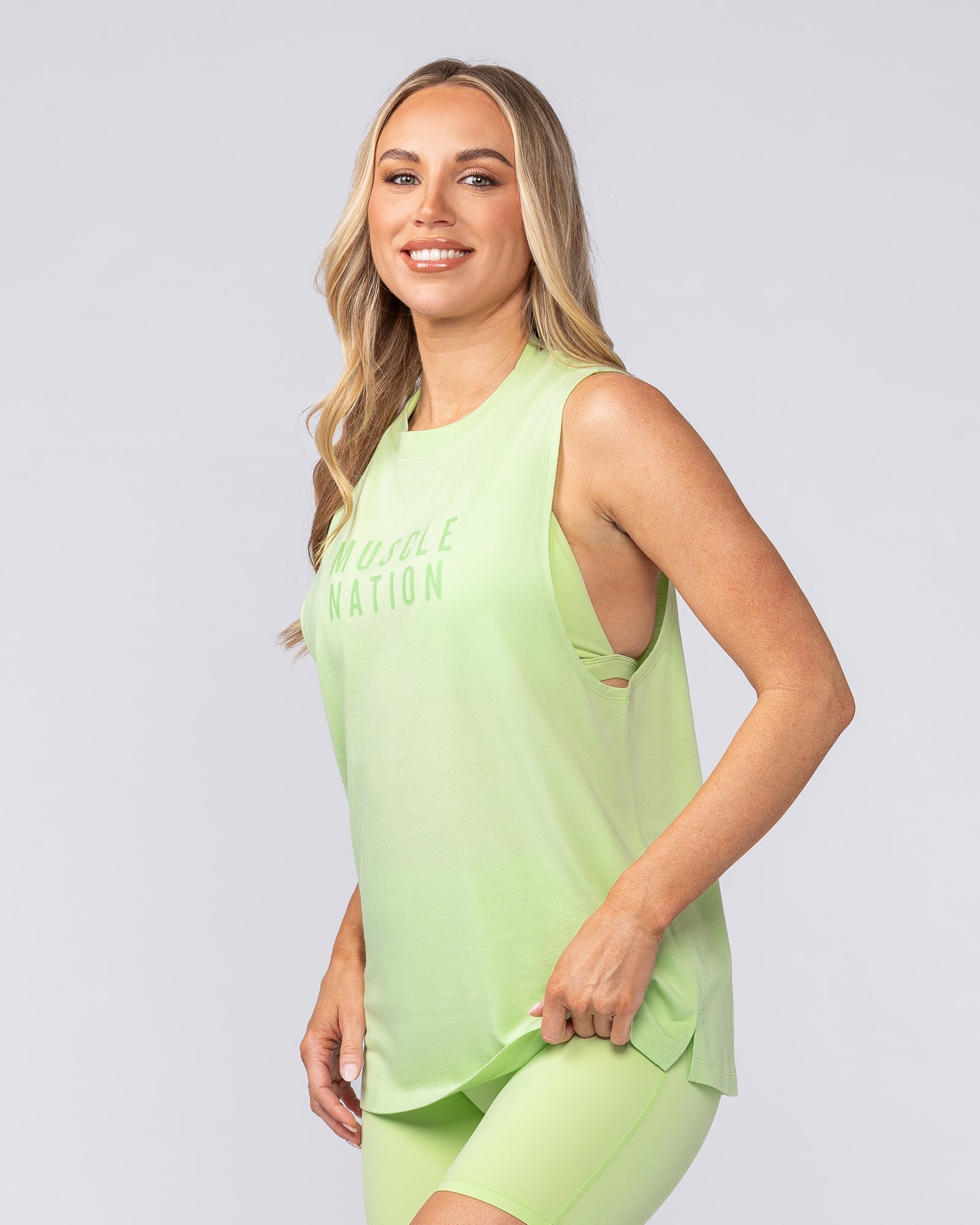 Essential Training Tank - Cool Matcha-Singlets & Tanks-XXS-082512CLM-XXS-MNAPPRL43518-3-Muscle Nation