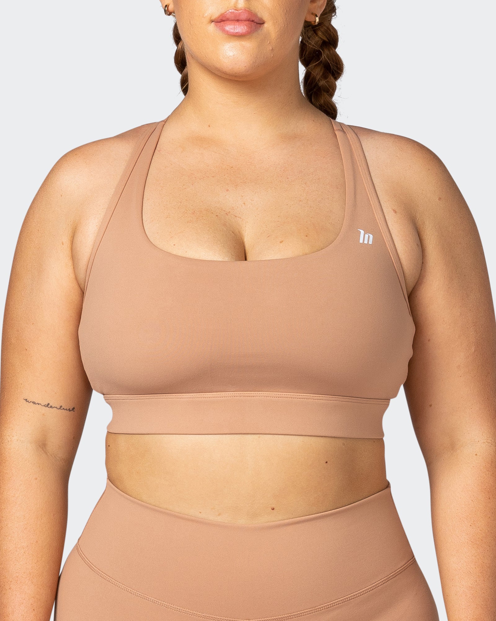 Brace Yourself Bra - Cashew-Sports Bras-XS-082271CASHW-XS-MNAPPRL21436-2-Muscle Nation