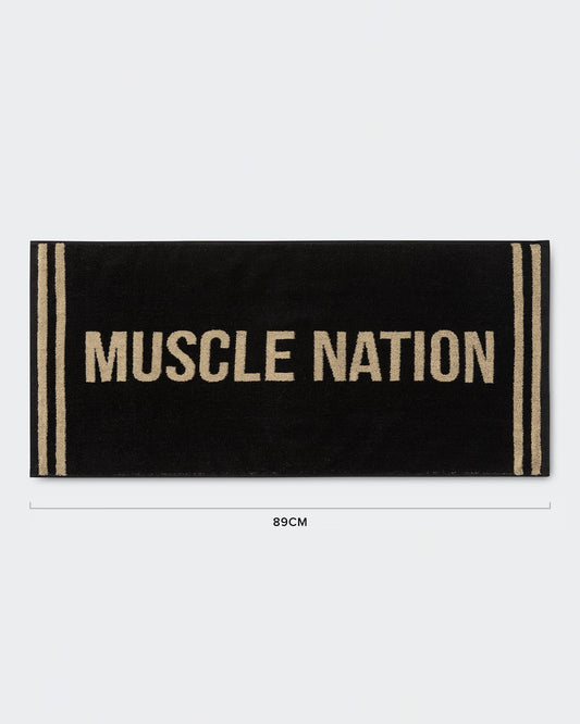 Sweat Towel - Black/Stone-Accessories-Black / Stone-ACC022564BLKST-ONE-MNAPPRL42428-1-Muscle Nation