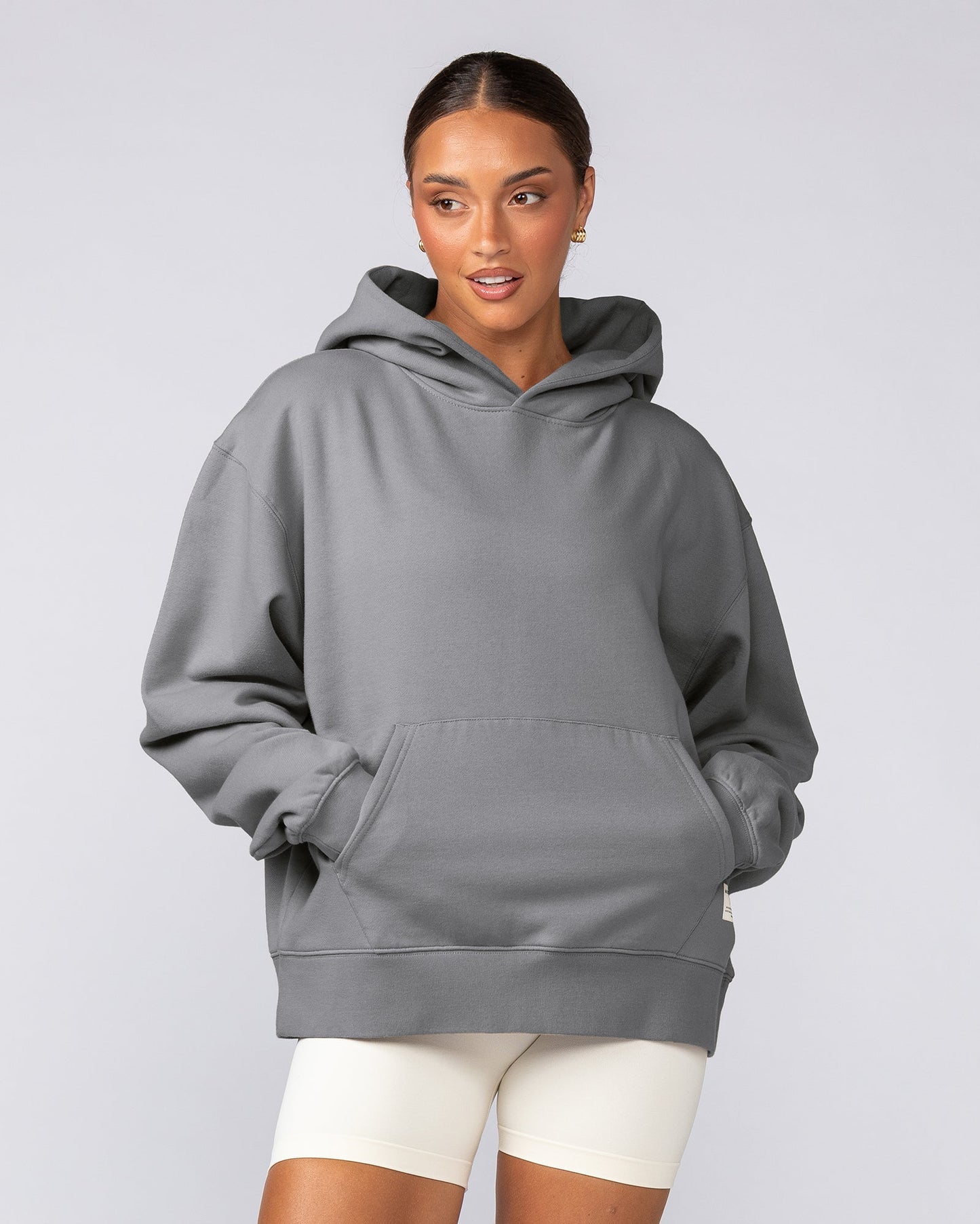 Lee Lem Cropped Hoodie - Washed Platinum Grey-Jumpers & Hoodies-XS-022545WSHPGREY-XS-MNAPPRL40958-8-Muscle Nation