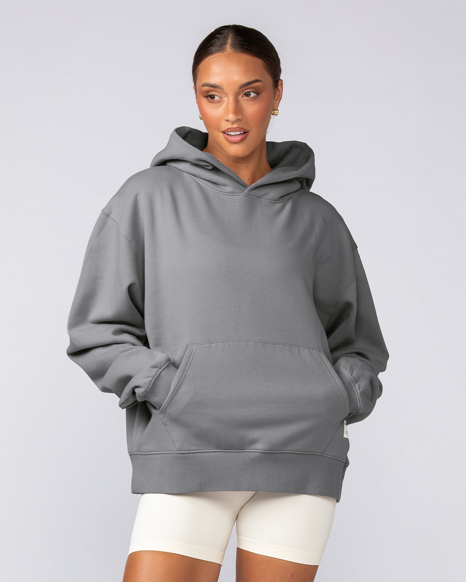 Lee Lem Cropped Hoodie - Washed Platinum Grey-Jumpers & Hoodies-XS-022545WSHPGREY-XS-MNAPPRL40958-8-Muscle Nation